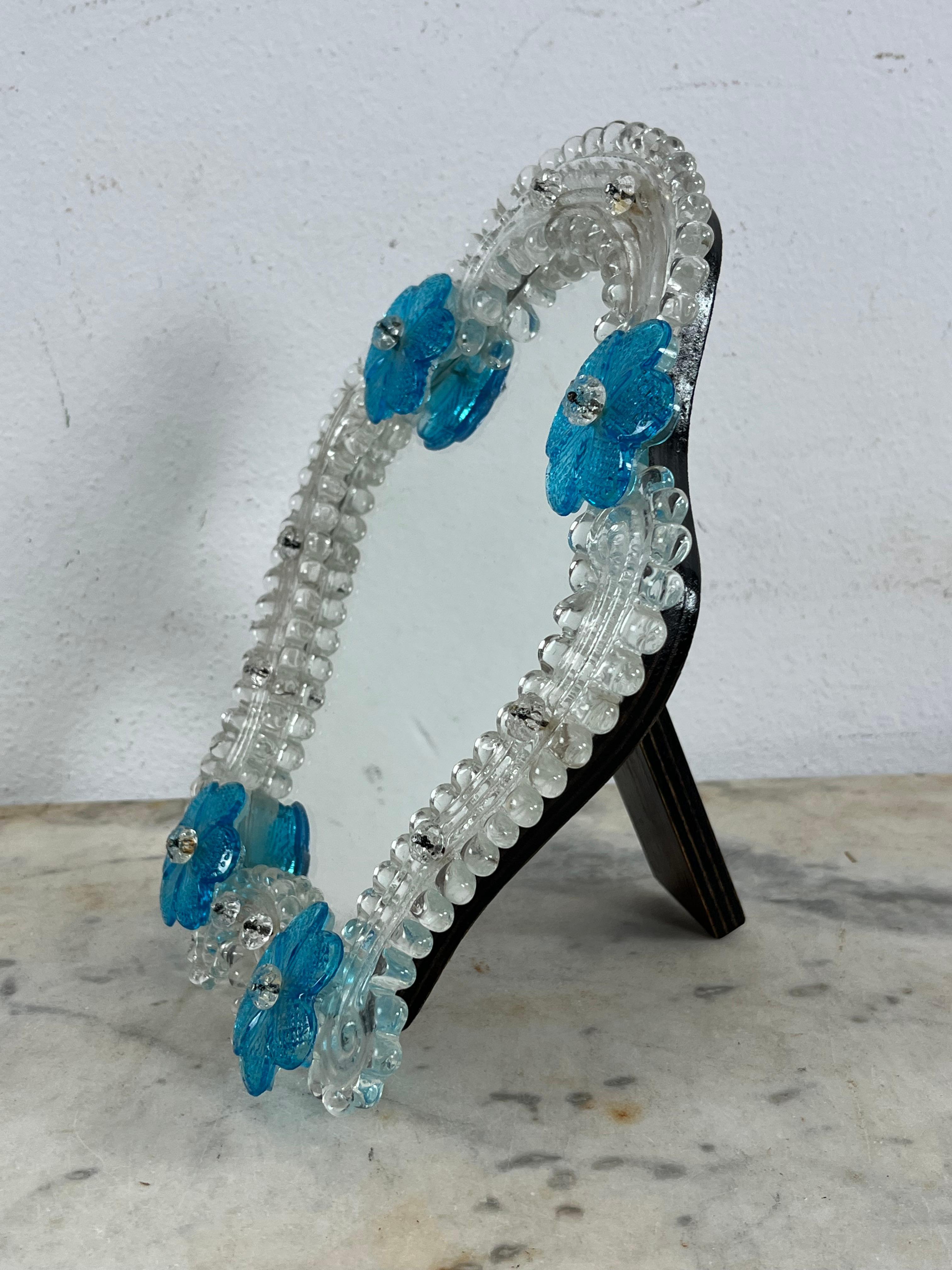 italien Miroir de table en verre de Murano du milieu du siècle, années 1960 en vente