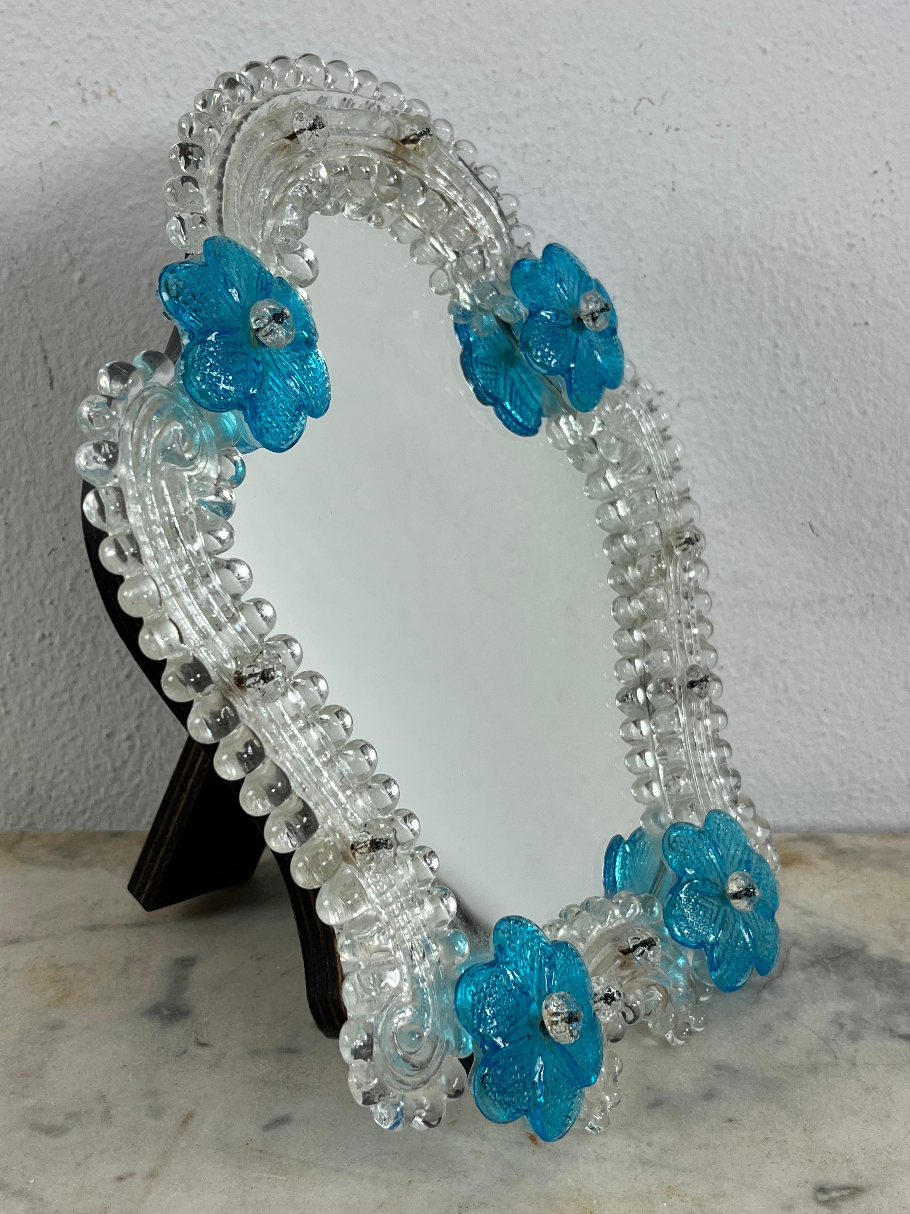 Verre de Murano Miroir de table en verre de Murano du milieu du siècle, années 1960 en vente