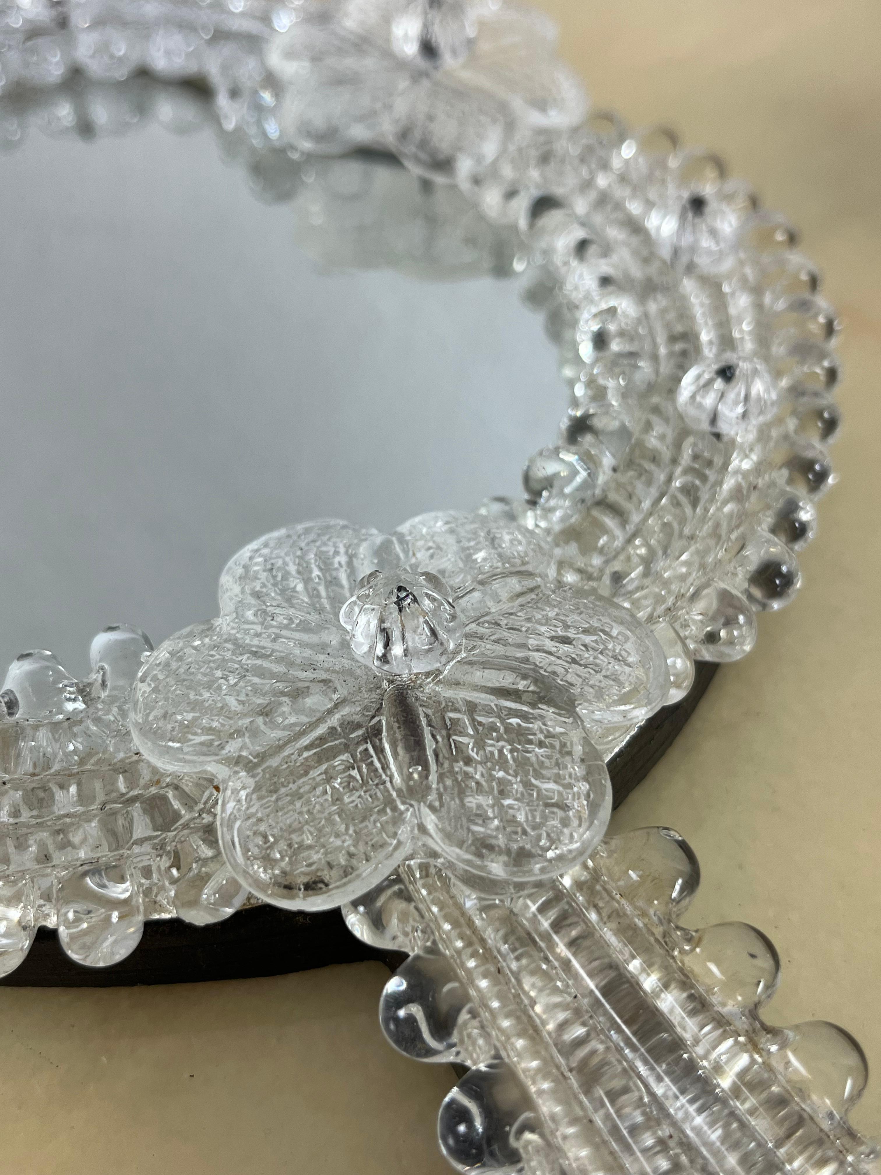 Mid-Century Murano Glass Table Mirror, 1960s For Sale 4