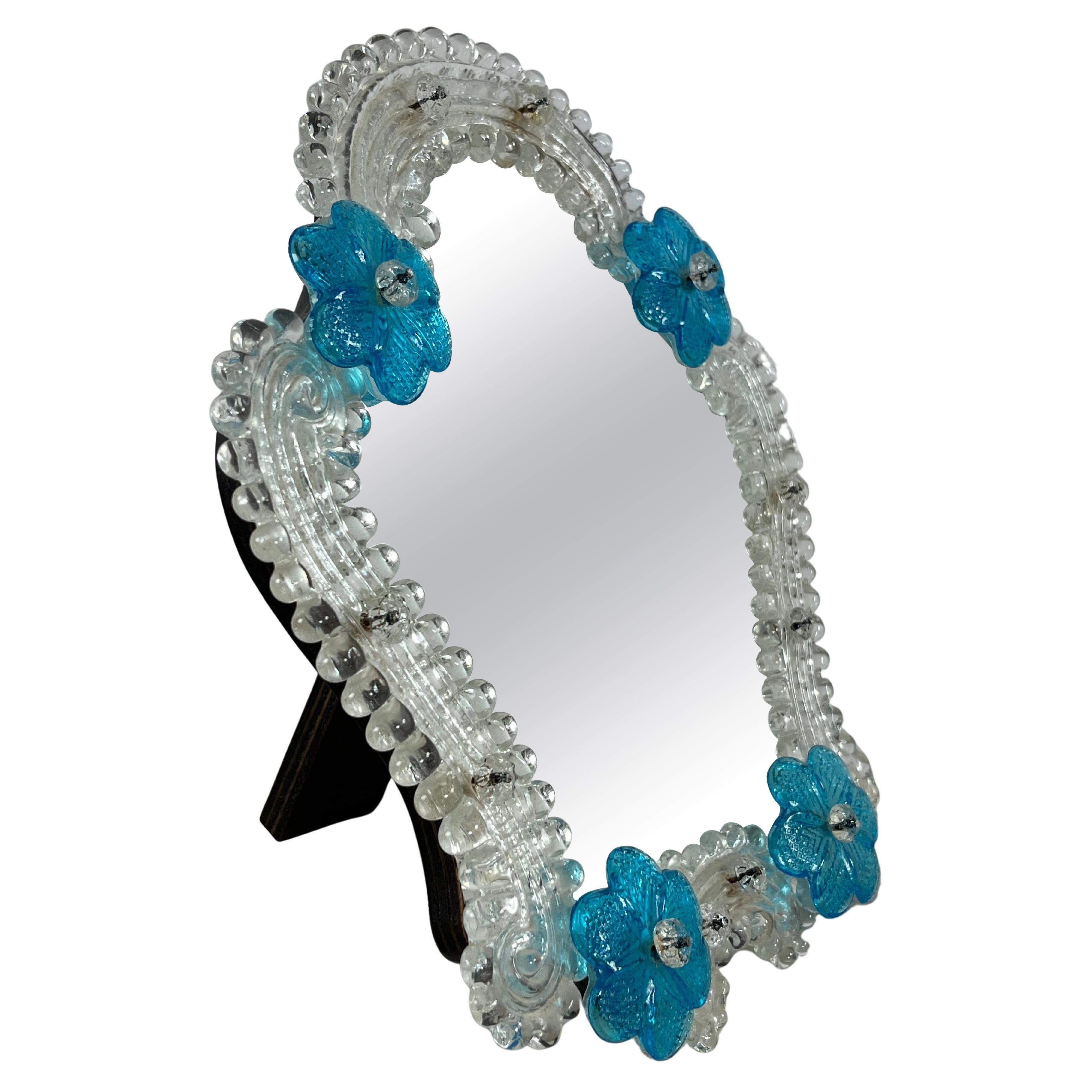 Mid-Century Murano Glass Table Mirror, 1960s