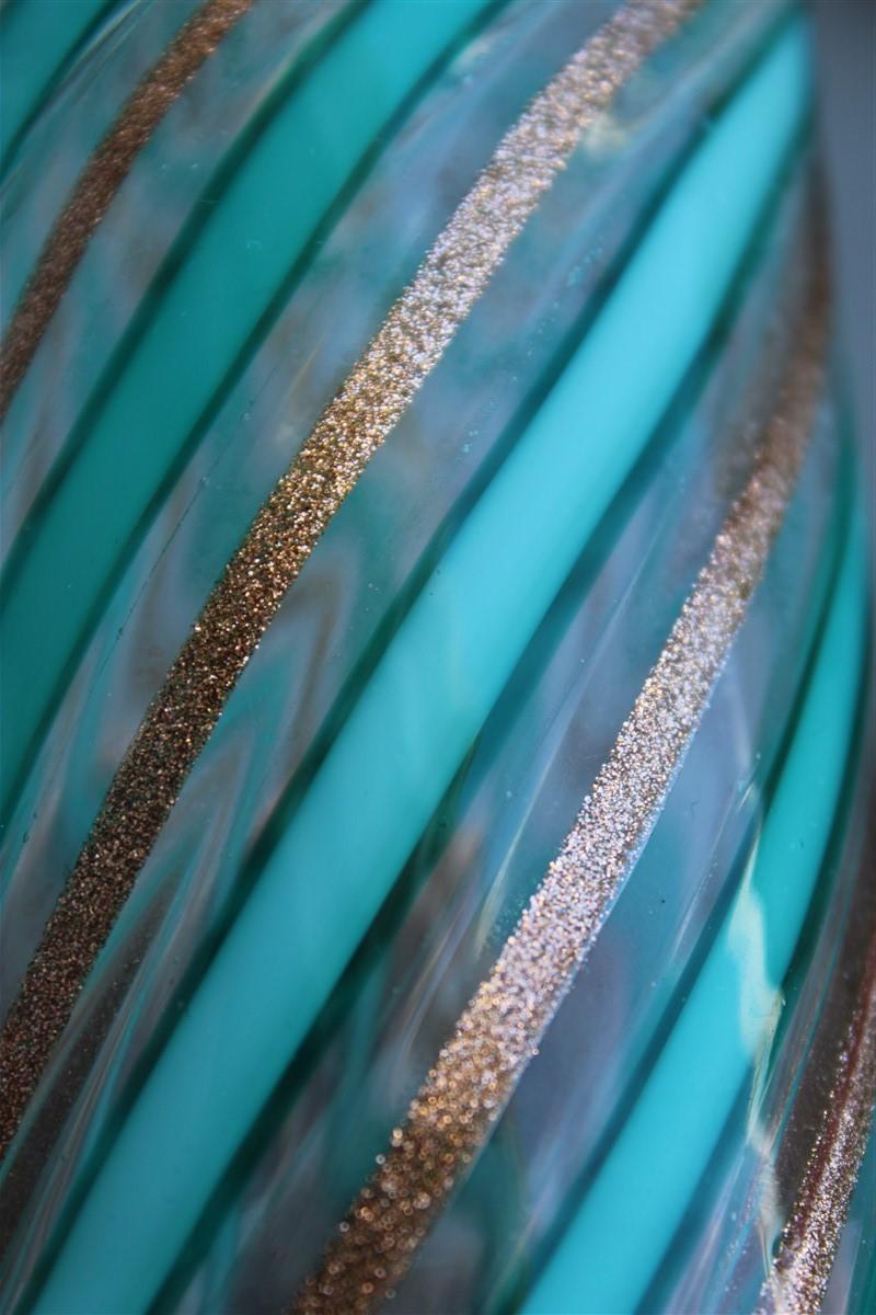 Vaso in vetro di Murano di metà secolo Greene & Greene all'interno 1950 Venini Attribuito In condizioni buone in vendita a Palermo, Sicily