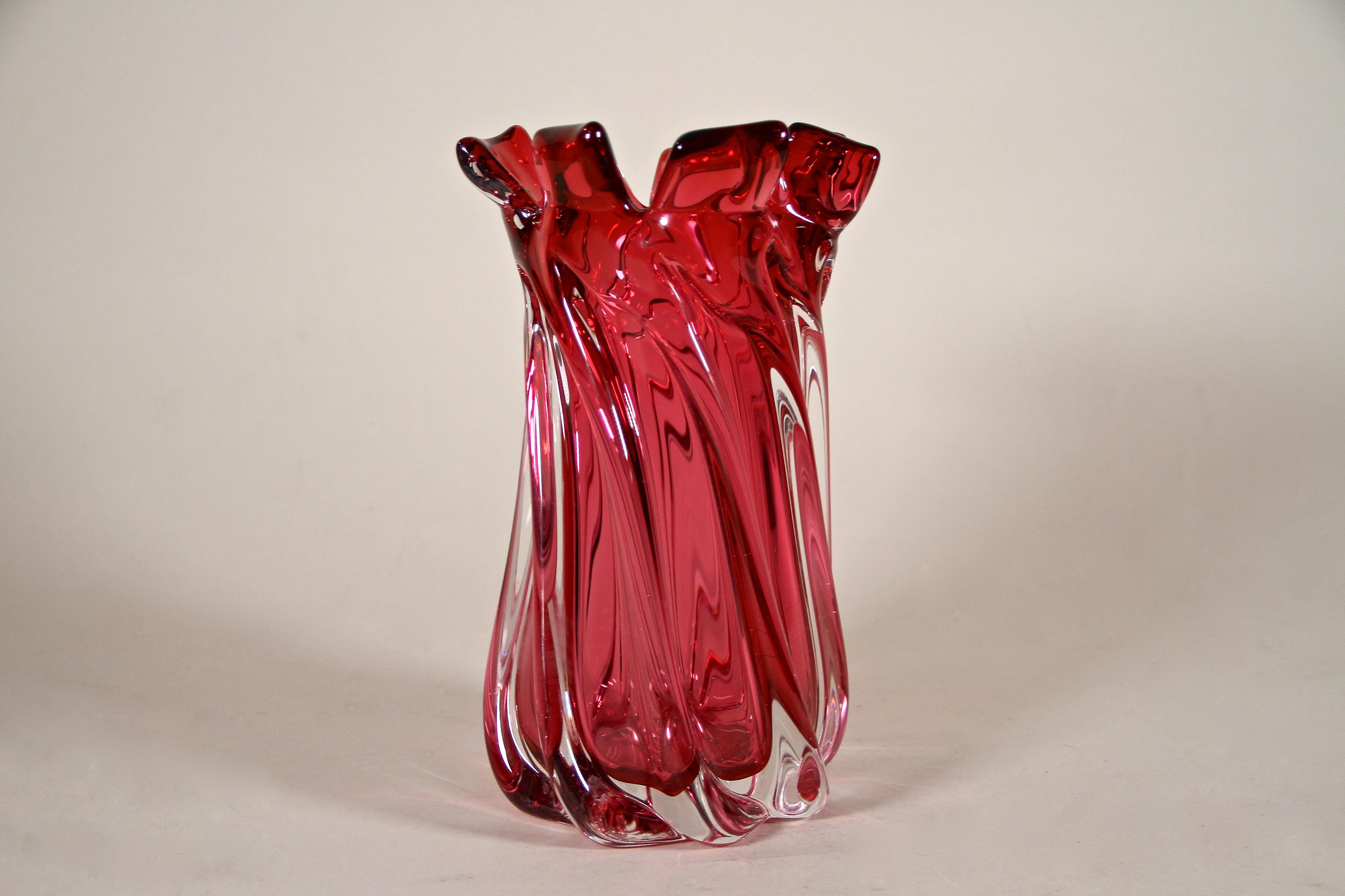 Mid-Century Modern Mid Century Murano Glass Vase, Italy, circa 1960