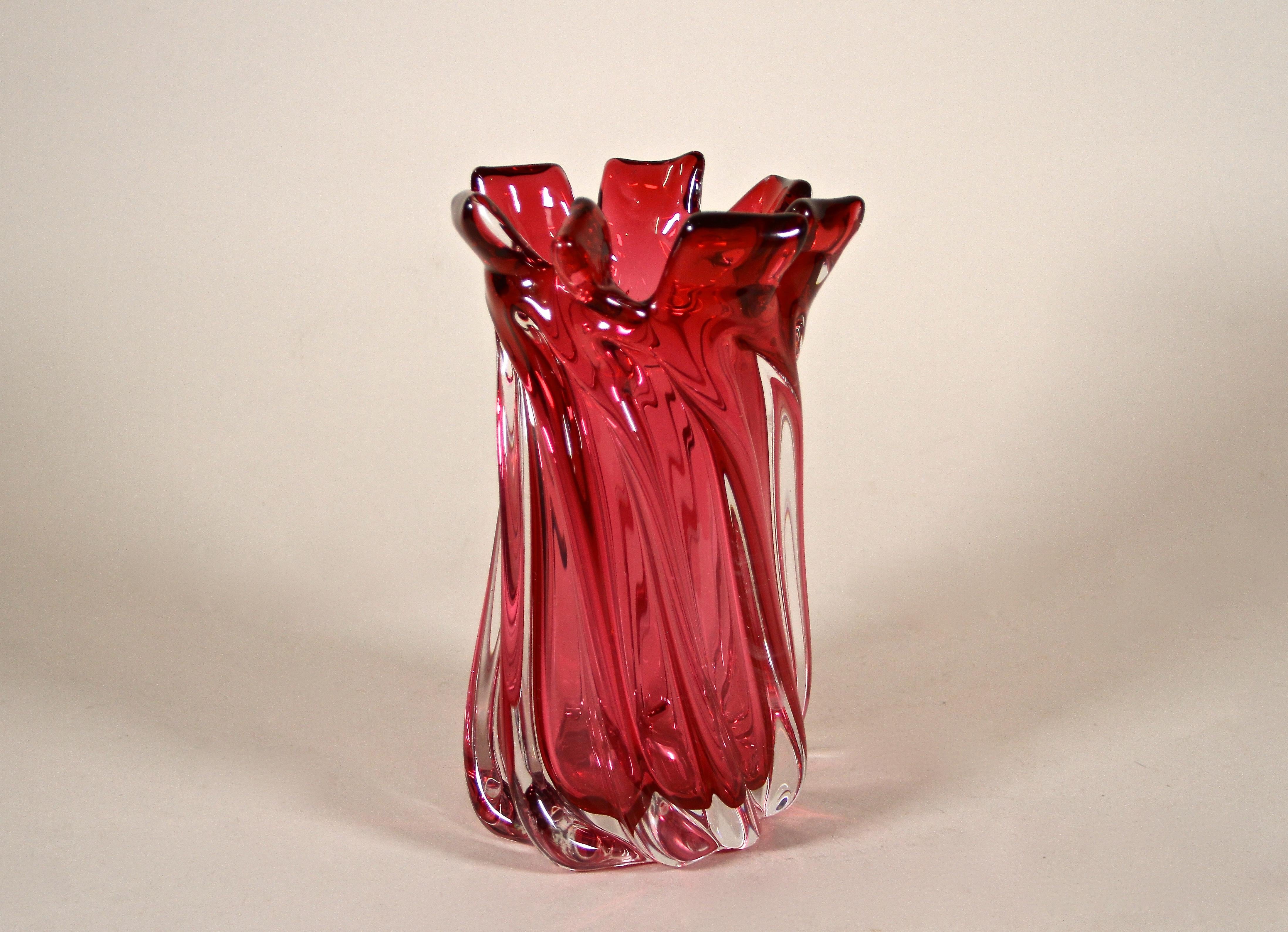 Italian Mid Century Murano Glass Vase, Italy, circa 1960