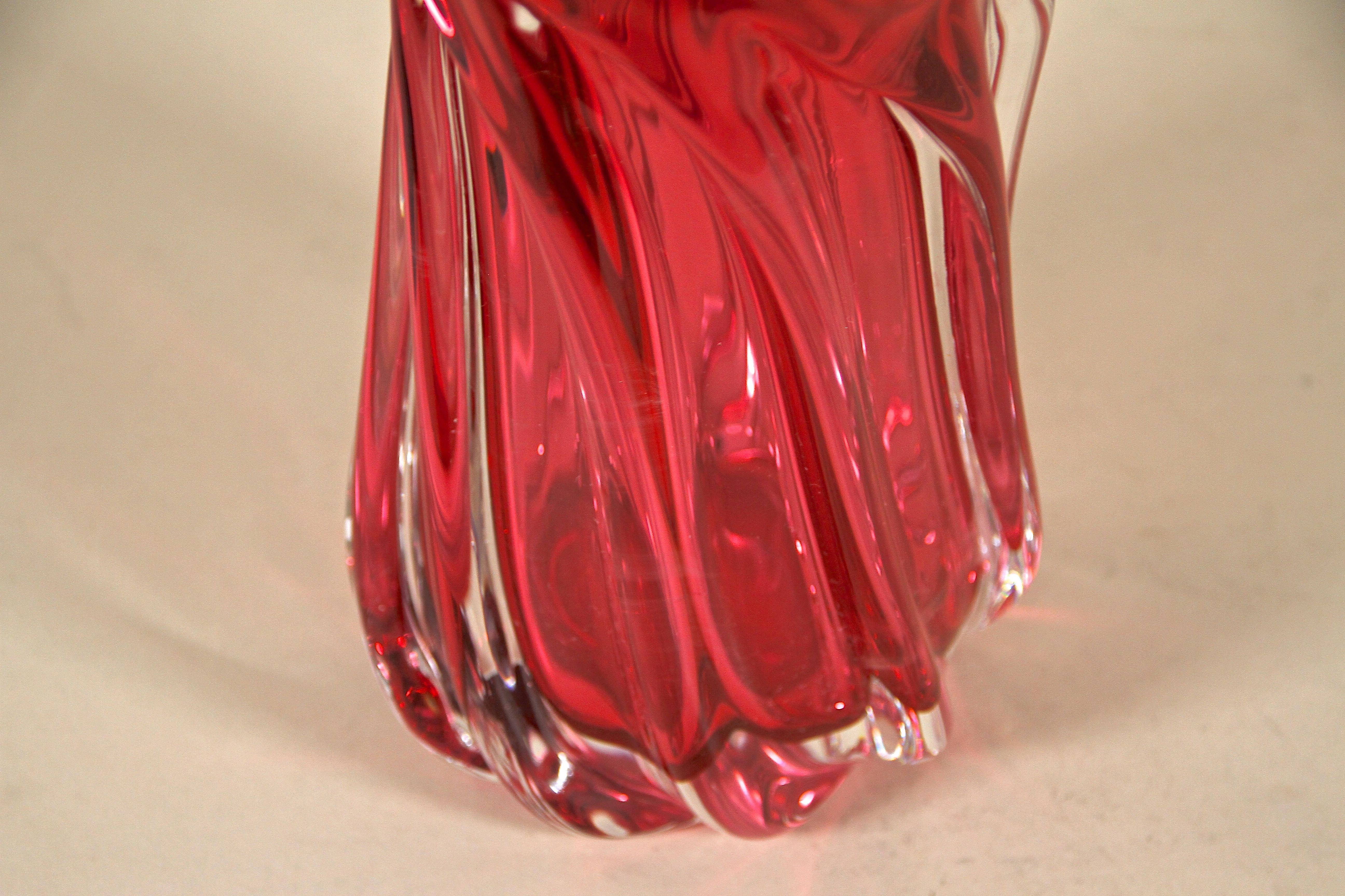 20th Century Mid Century Murano Glass Vase, Italy, circa 1960