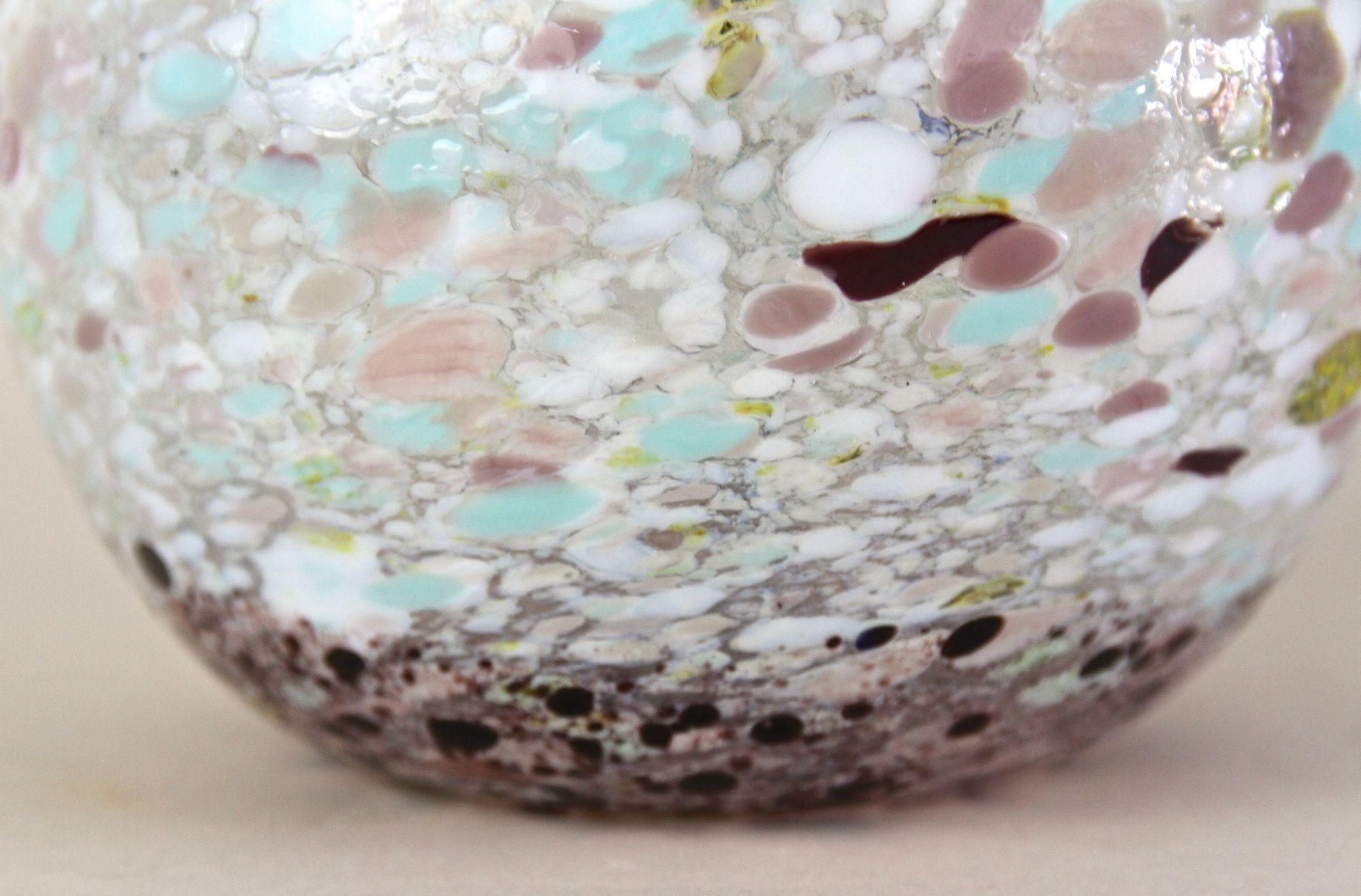 Murano-Glasvase aus der Mitte des Jahrhunderts, mehrfarbig, Italien um 1950 im Angebot 11