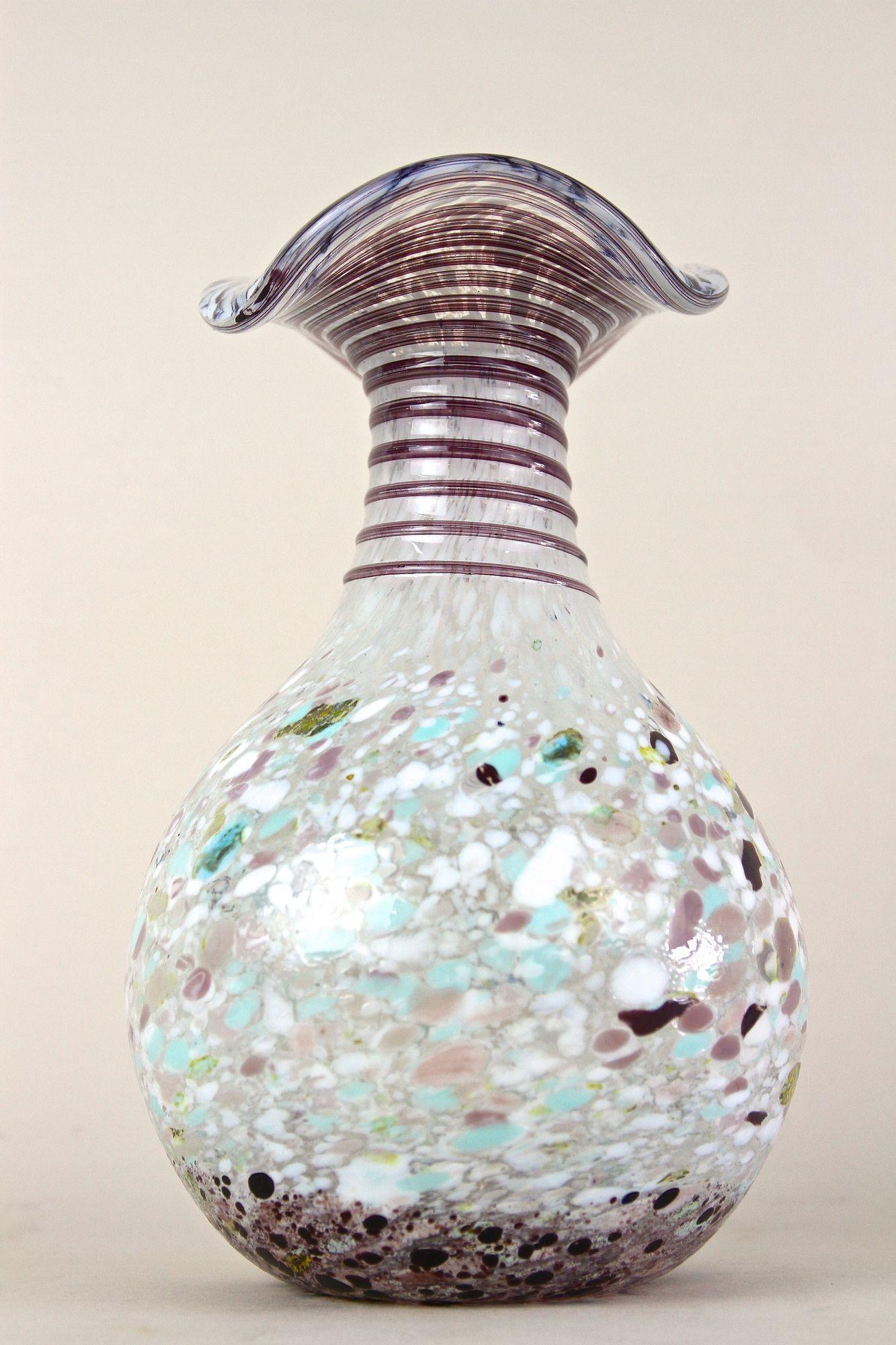 Murano-Glasvase aus der Mitte des Jahrhunderts, mehrfarbig, Italien um 1950 im Angebot 1