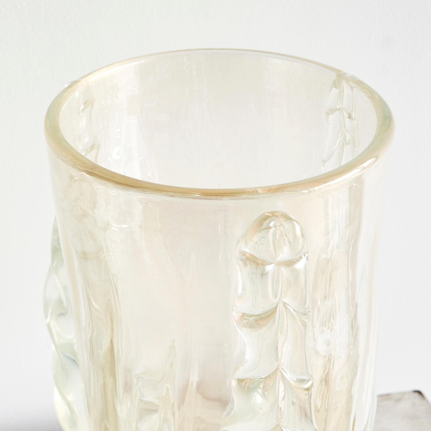 20th Century Italian Murano Glass Vases Acanthus For Sale 2