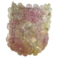 Mid-Century Murano Glass Wall Lamp Attributed To Barovier & Toso 1960s