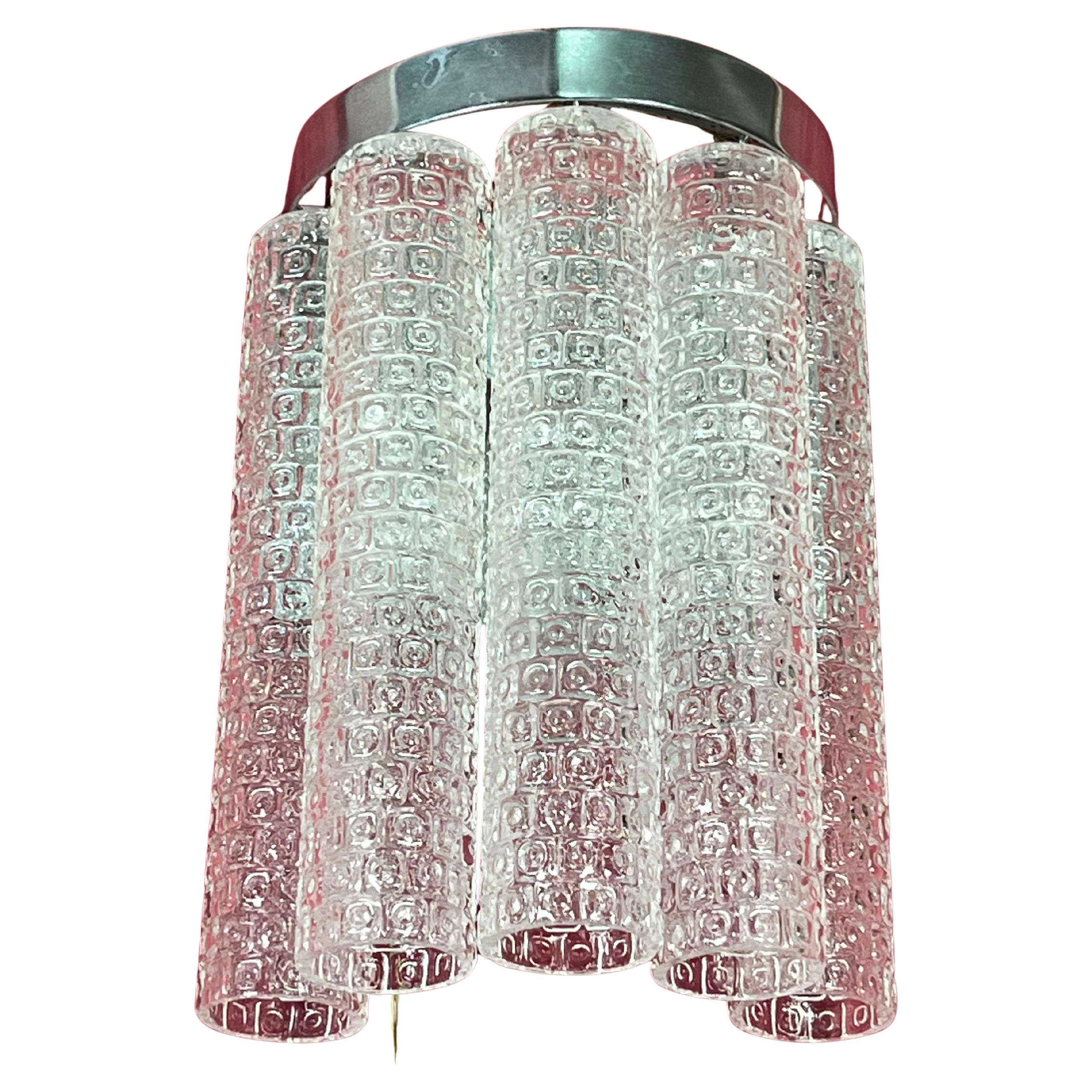 Lámpara de pared de cristal de Murano de mediados de siglo, modelo "Tronchi" Venini, años 50