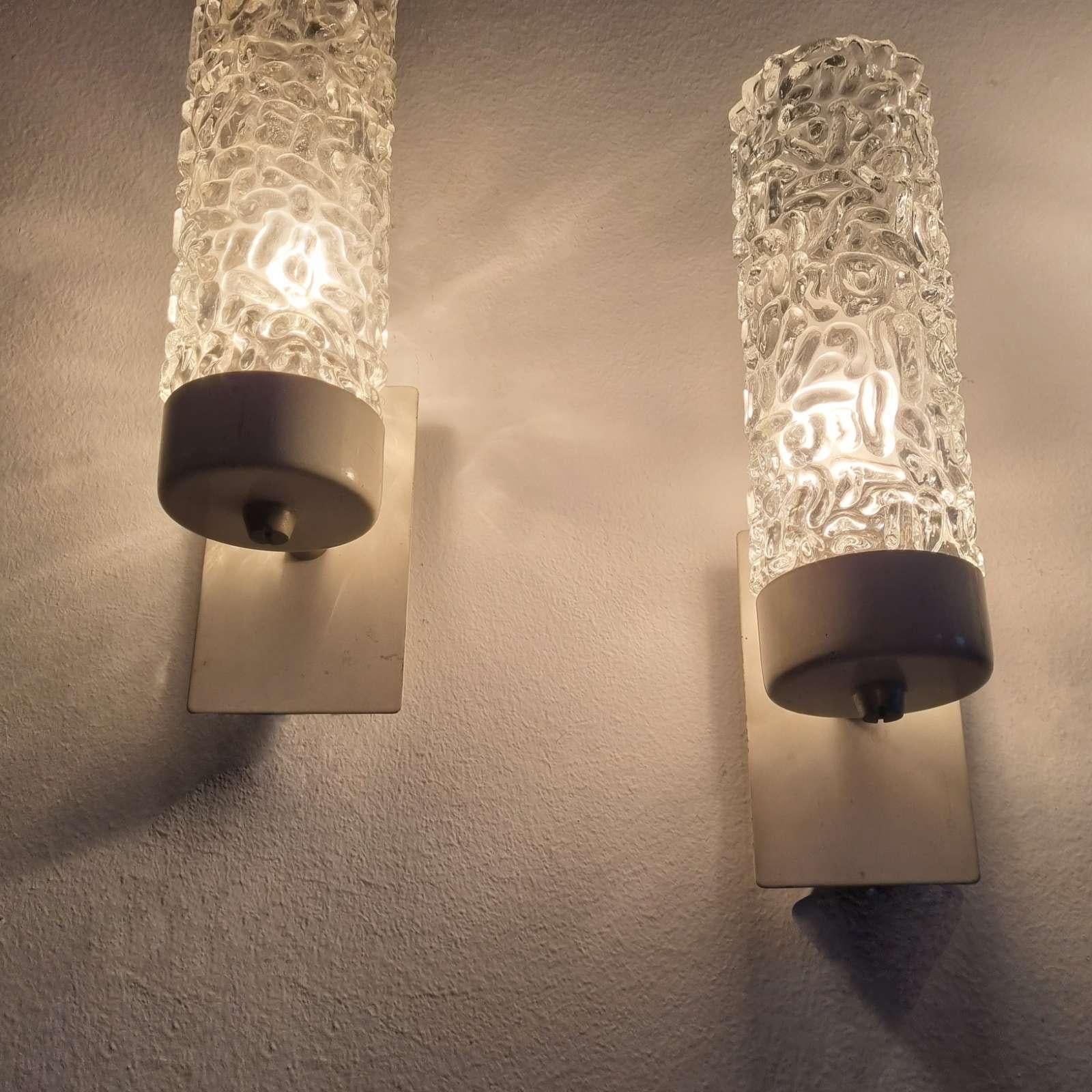 Mid Century Murano Glas Wandlampen, Italien 70er Jahre, Satz von 3 1