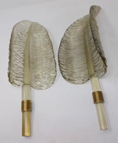 Murano-Glas-Wandleuchte aus der Mitte des Jahrhunderts, Venini zugeschrieben