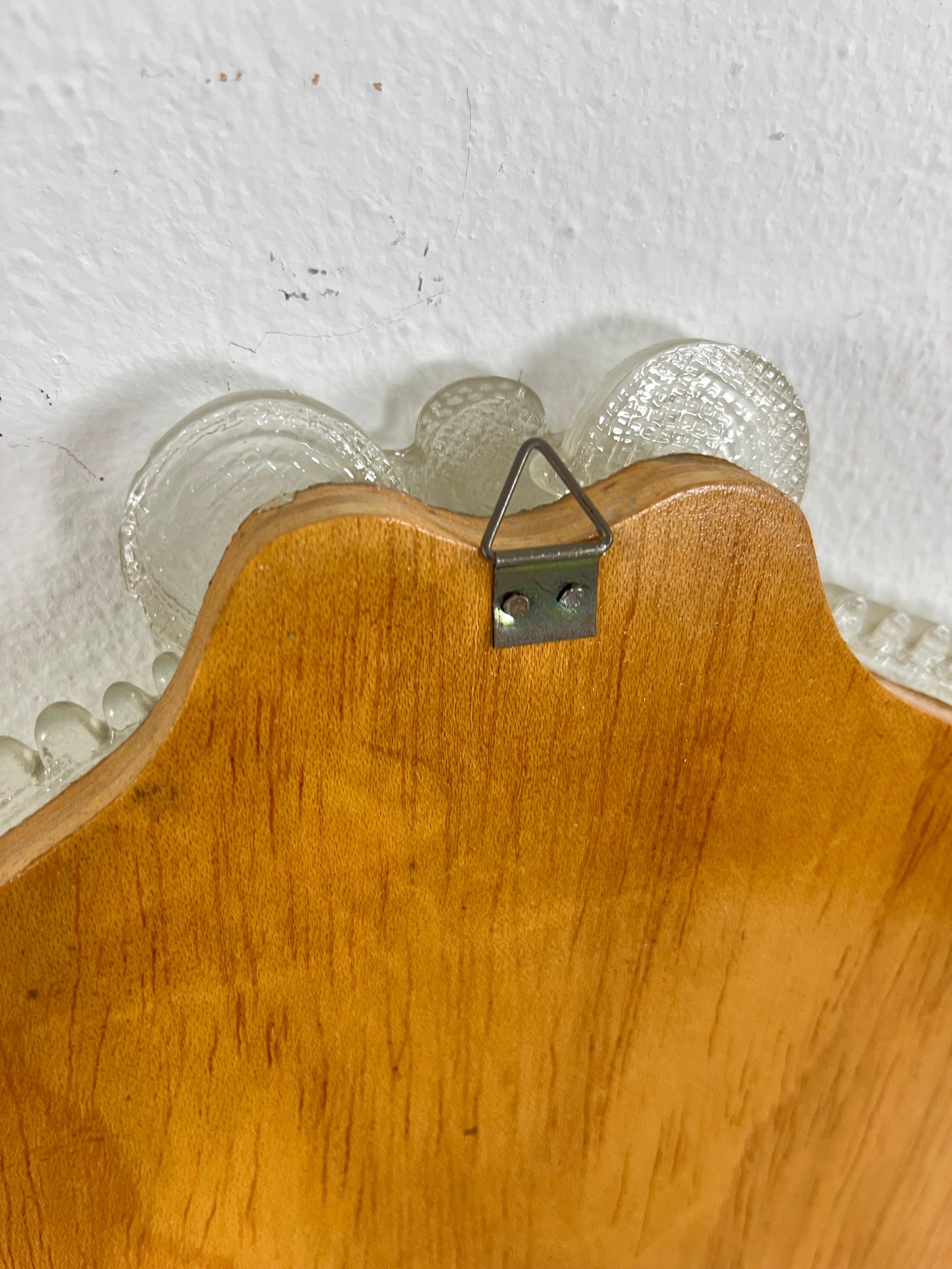Mid-Century Murano Glass Wall Mirror 1960s For Sale 1