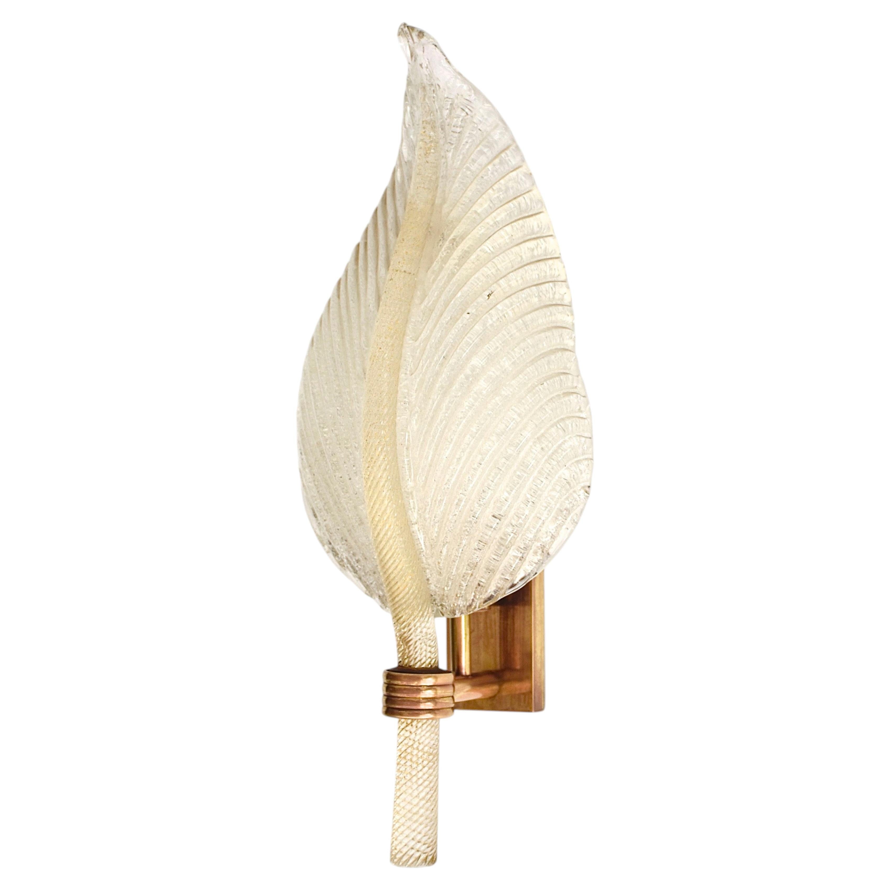 Mid-century Murano gold leaf wall light by Ercole Barovier for Barovier & Toso