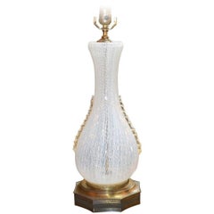 Midcentury Murano Handblown Opalescent Glass Lamp