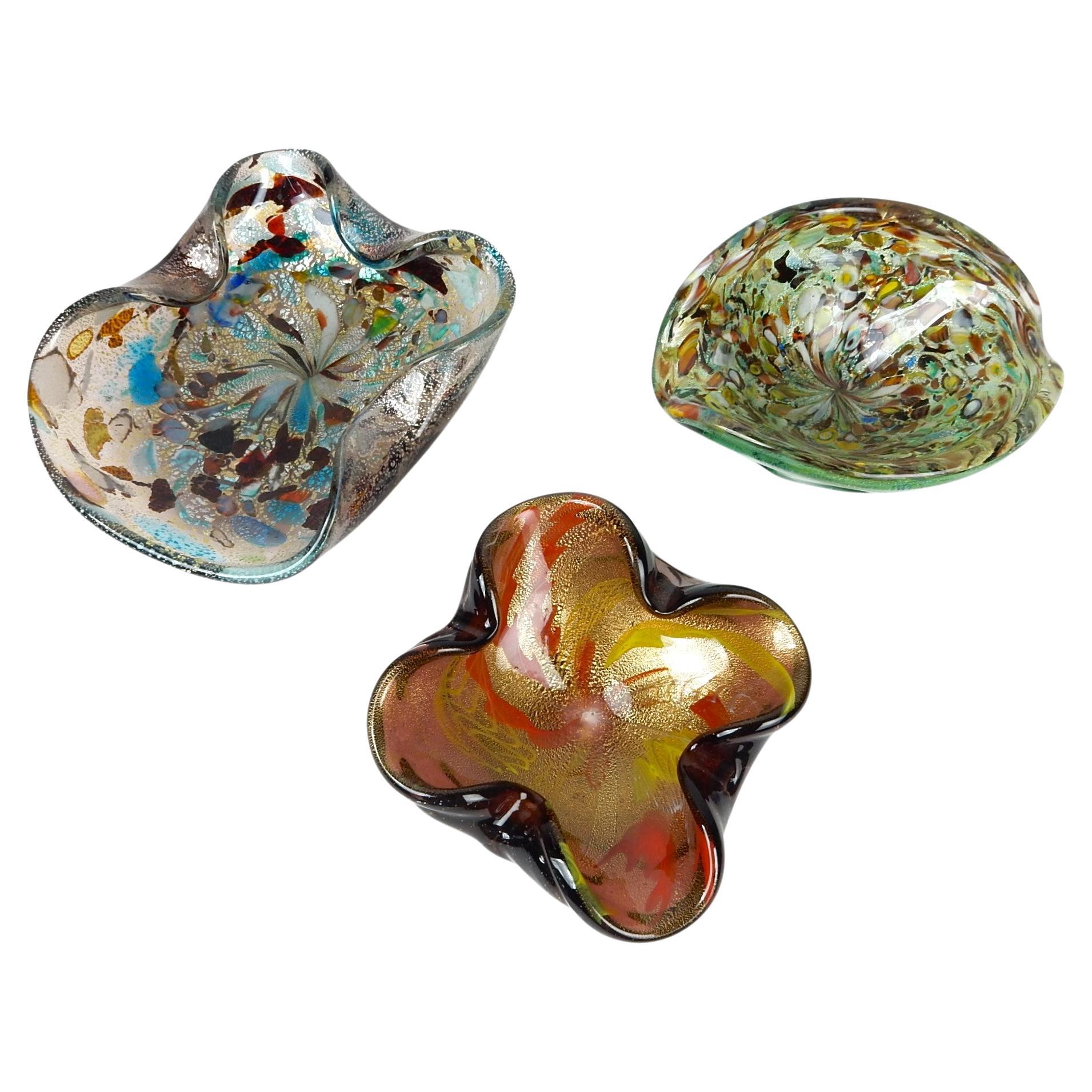 Lote de cuencos de cristal de Murano Italia de mediados de siglo en venta 1