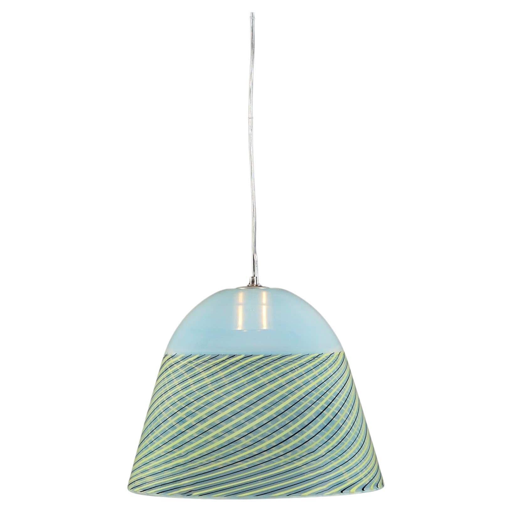 Mid-Century Murano Opalescent Glass Hanging Lantern For Sale
