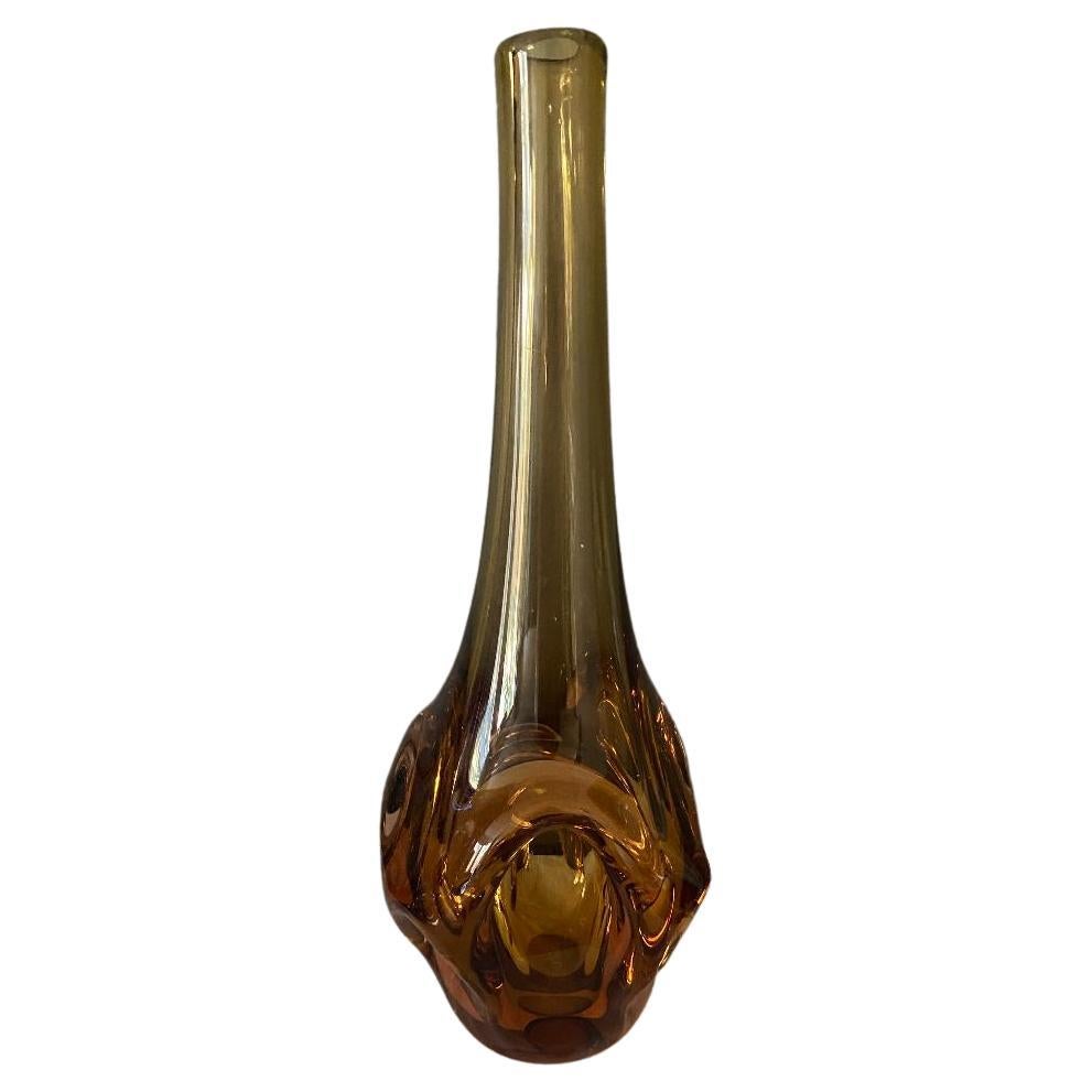 Beautiful peach colored Murano vase. Color is more peachy than the photo shows.