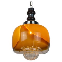 Lampe suspendue Murano du milieu du siècle Mazzega Murano Italie 1970 