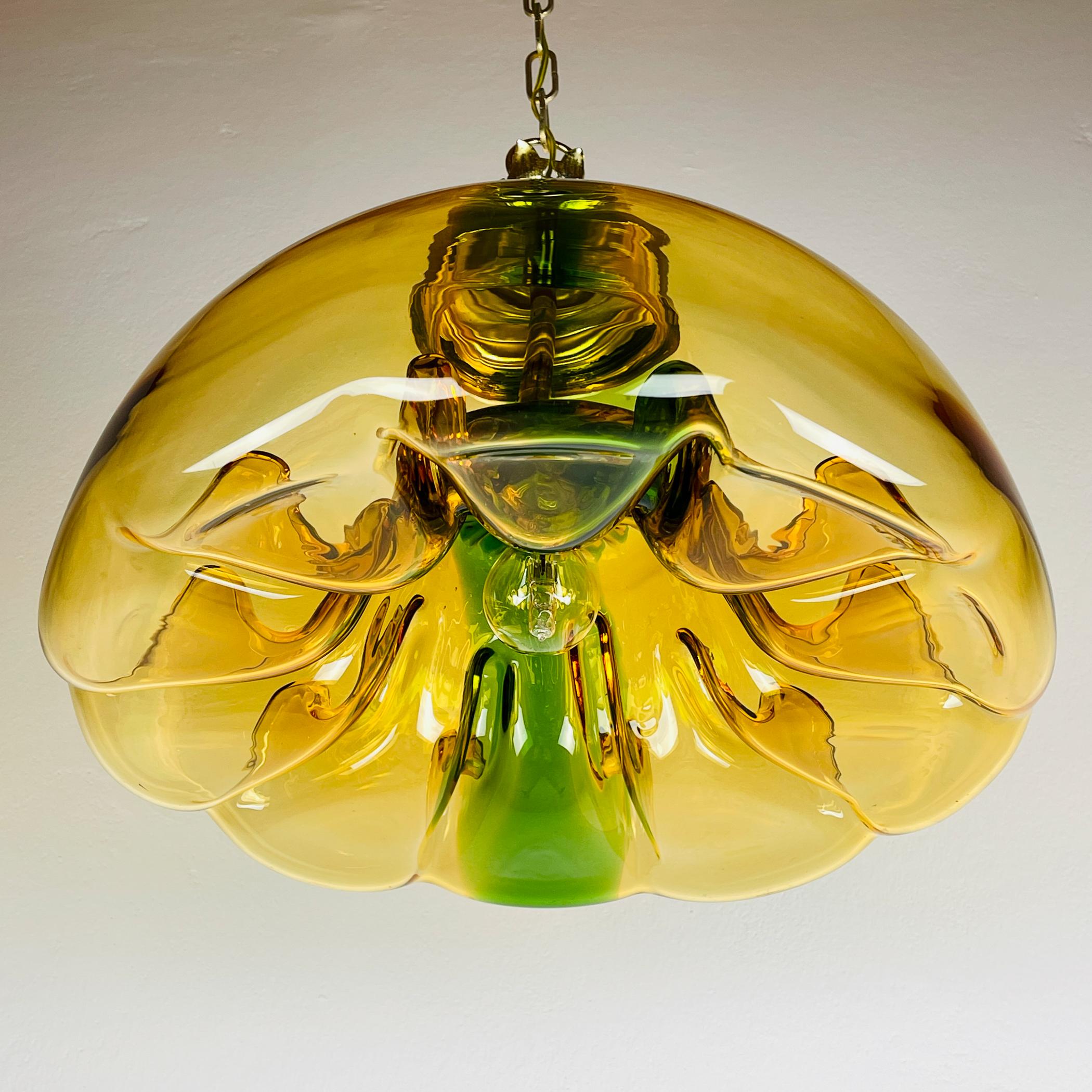 Mid-century murano pendant lamp Medusa, Italy 1960s For Sale 3