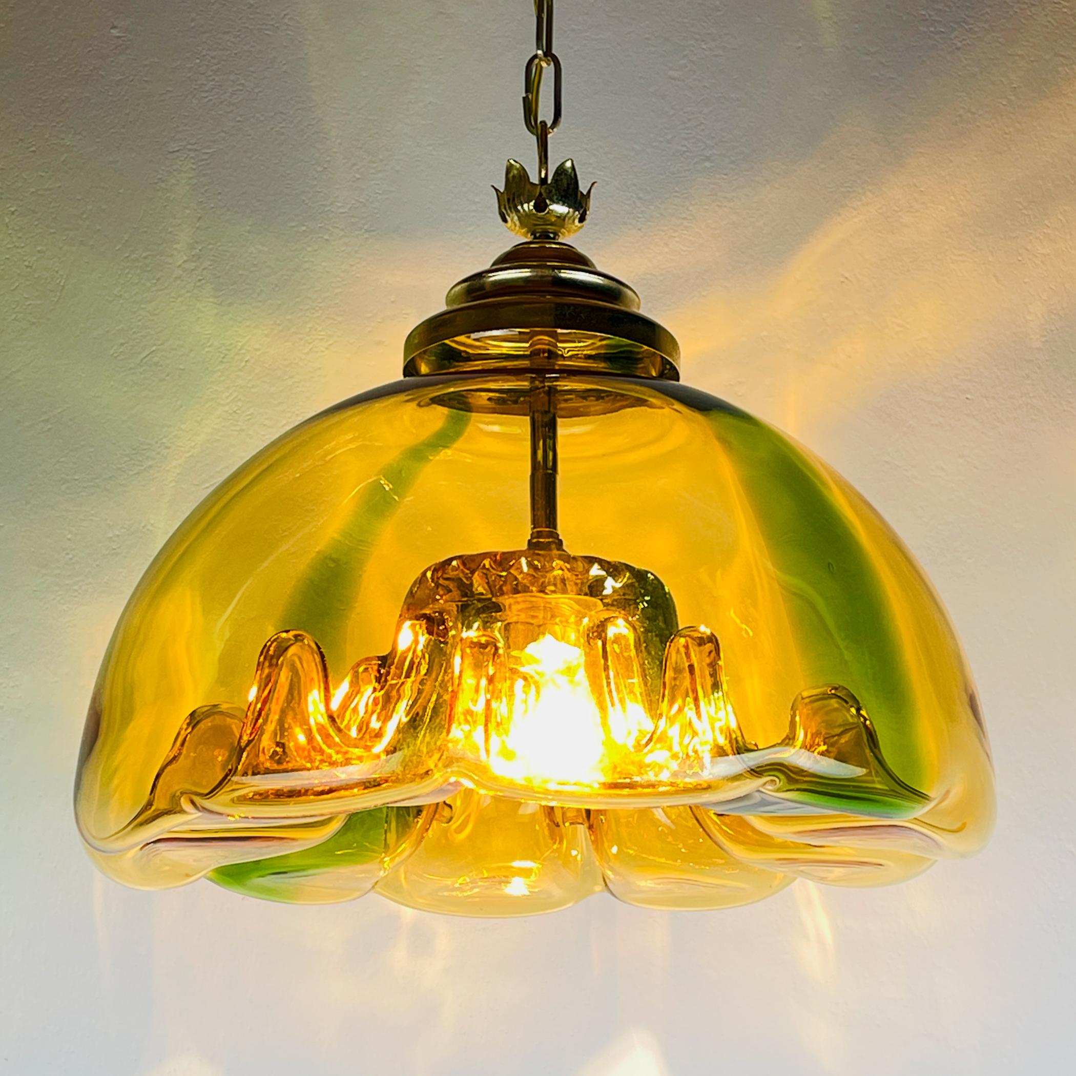 Italian Mid-century murano pendant lamp Medusa, Italy 1960s For Sale