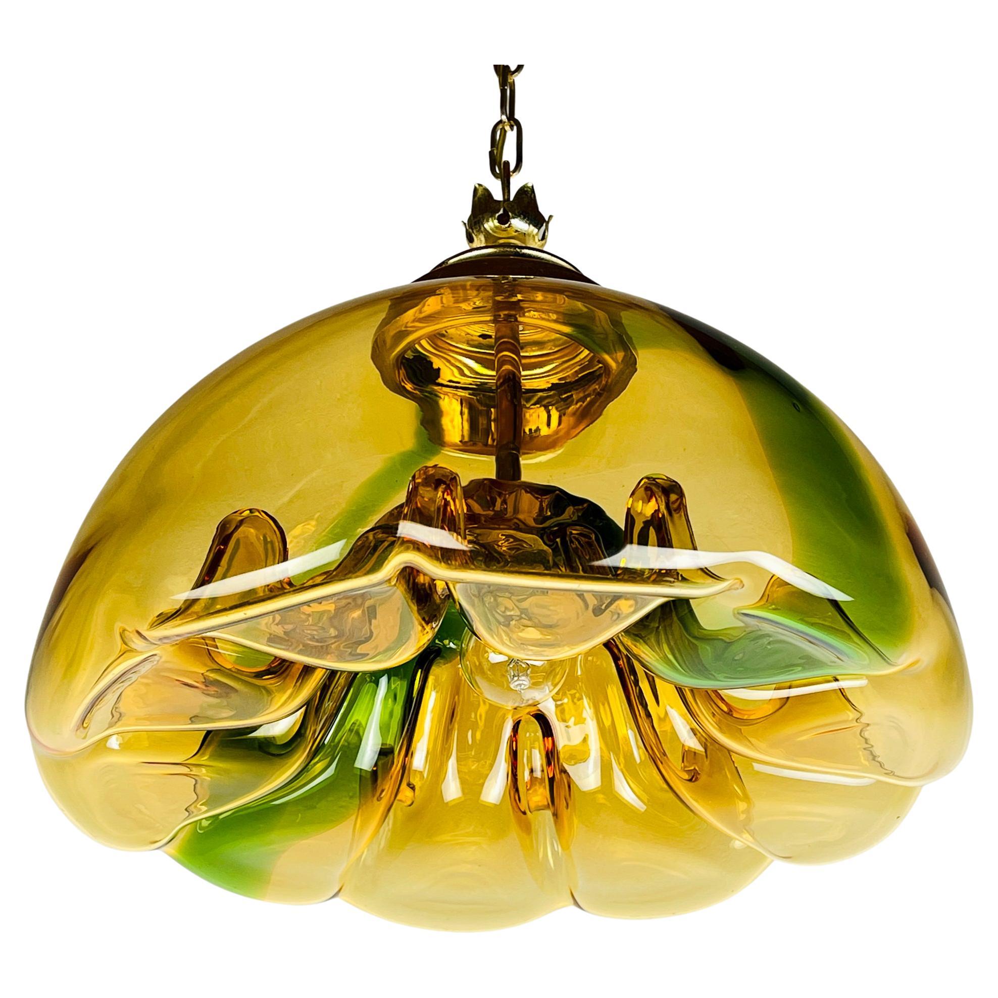 Mid-century murano pendant lamp Medusa, Italy 1960s For Sale