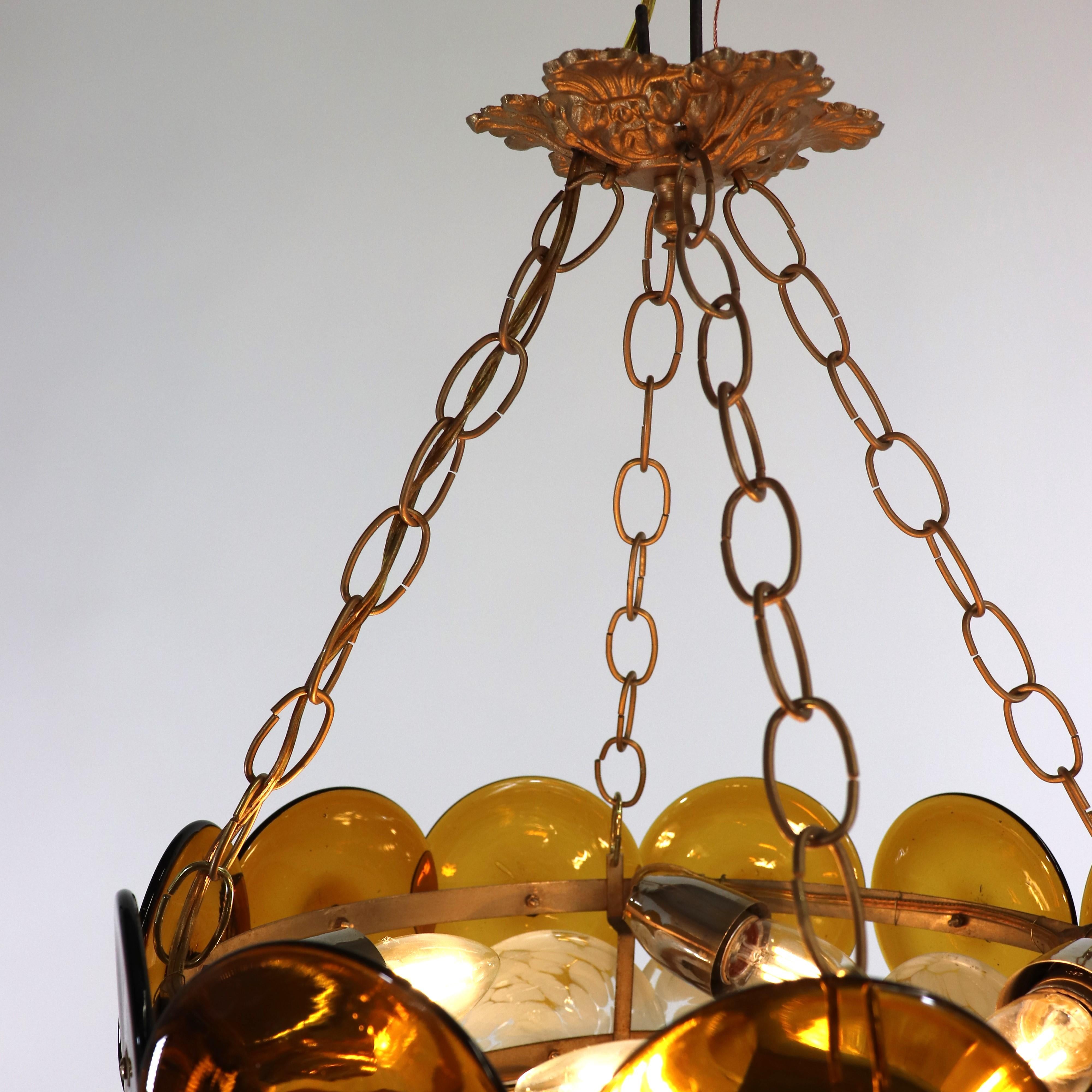 Lampada a sospensione di Murano del metà del secolo scorso alla maniera di Vistosi 9