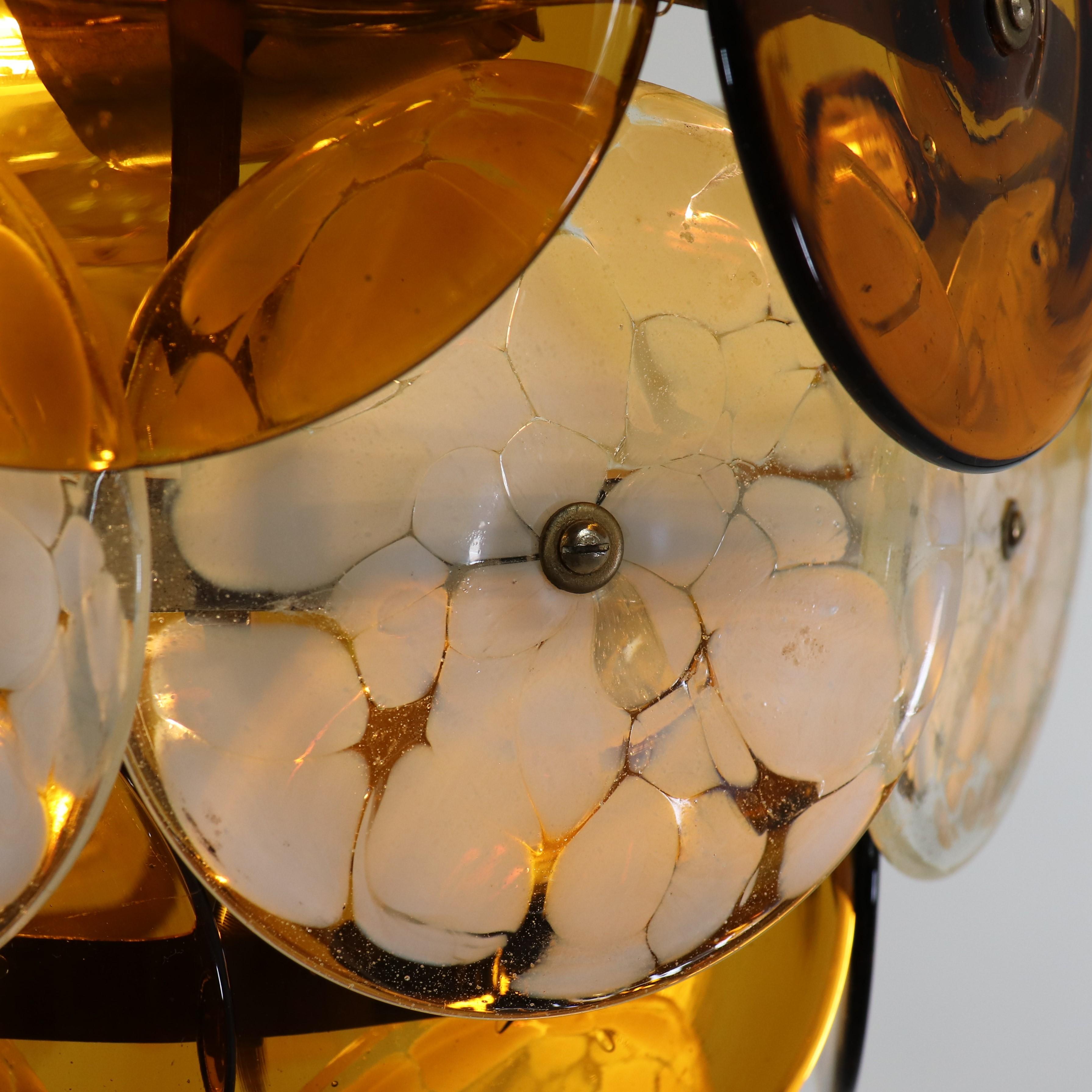 Mid-Century Murano Pendant Light In the Manner of Vistosi en vente 9