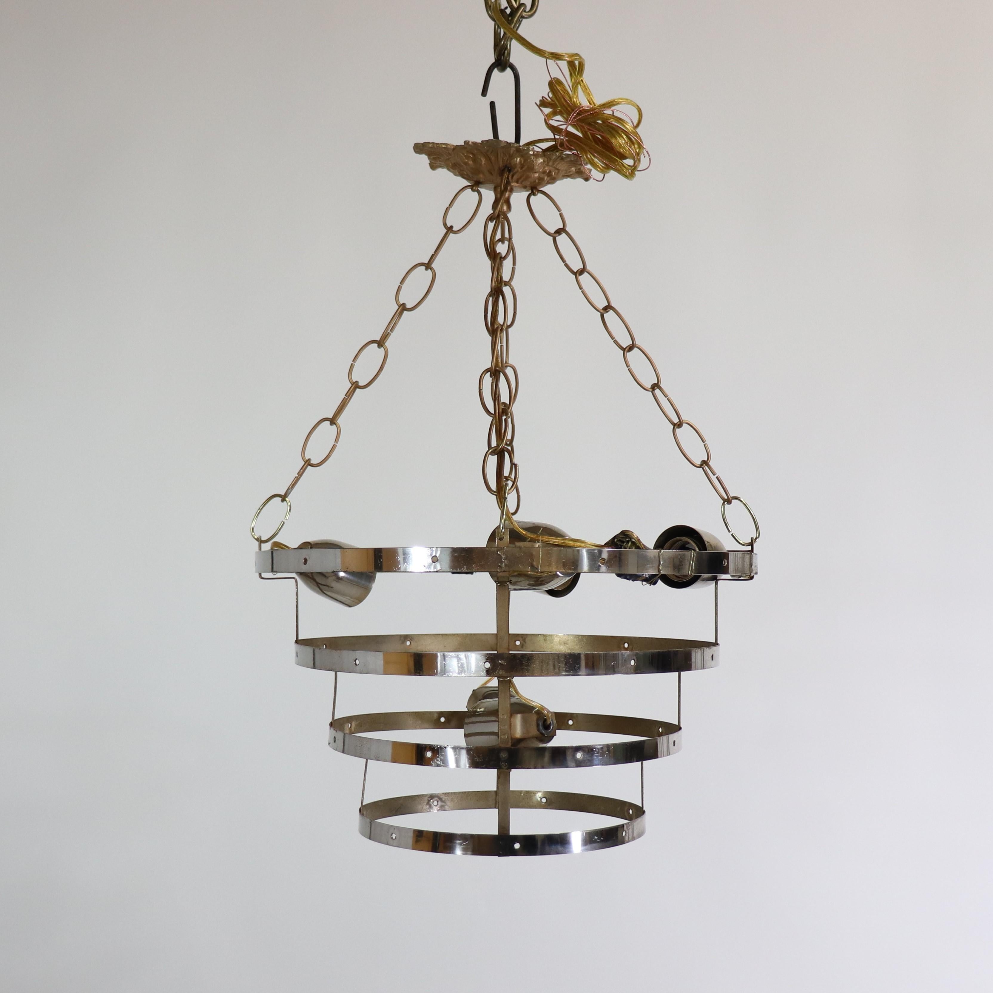 Lampada a sospensione di Murano del metà del secolo scorso alla maniera di Vistosi In condizioni buone a Chicago, IL