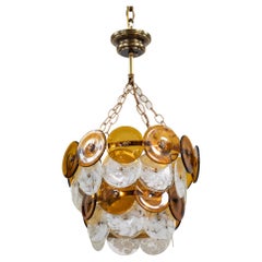 Mid-Century Murano Pendant Light In the Manner of Vistosi