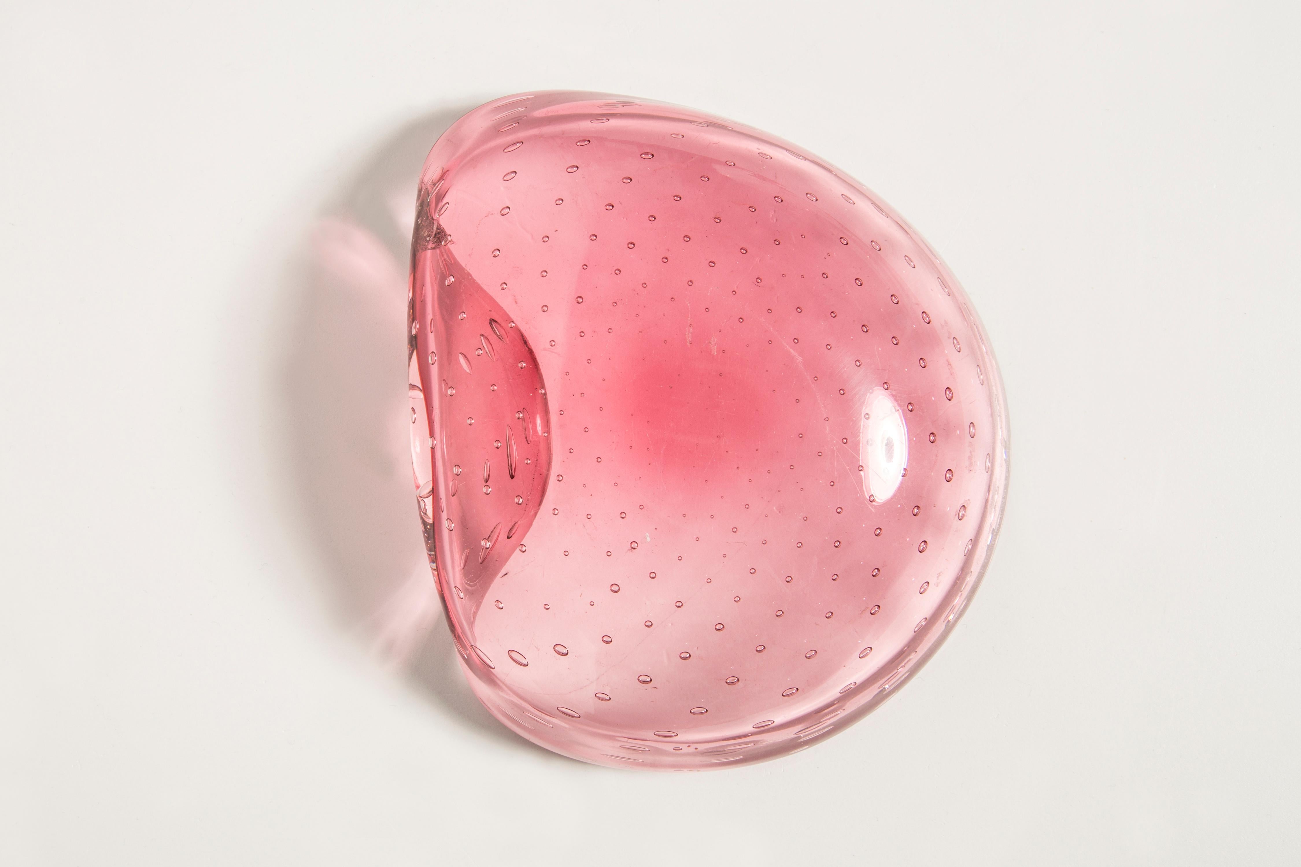Mid-Century Murano Pink Glass Bowl Ashtray Element, Italy, 1970s 7
