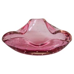 Mid-Century Murano Pink Glass Bowl Ashtray Element, Italy, 1970s