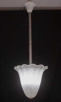 Mid-Century Murano Pulegoso Glass Lantern by Seguso, 1950s