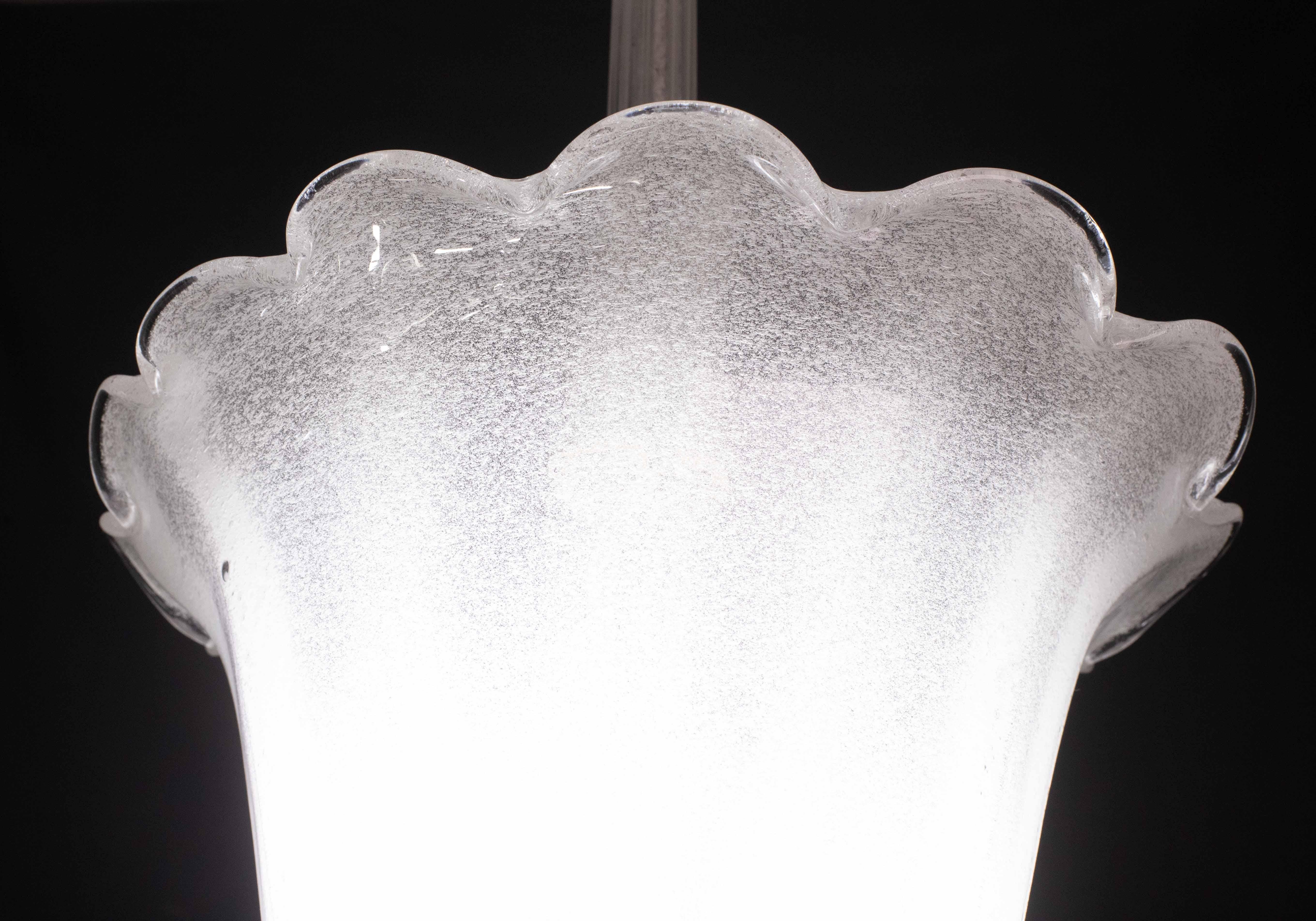 Lanterne en verre Murano Pulegoso du milieu du siècle par Seguso, années 1950 Bon état - En vente à Roma, IT
