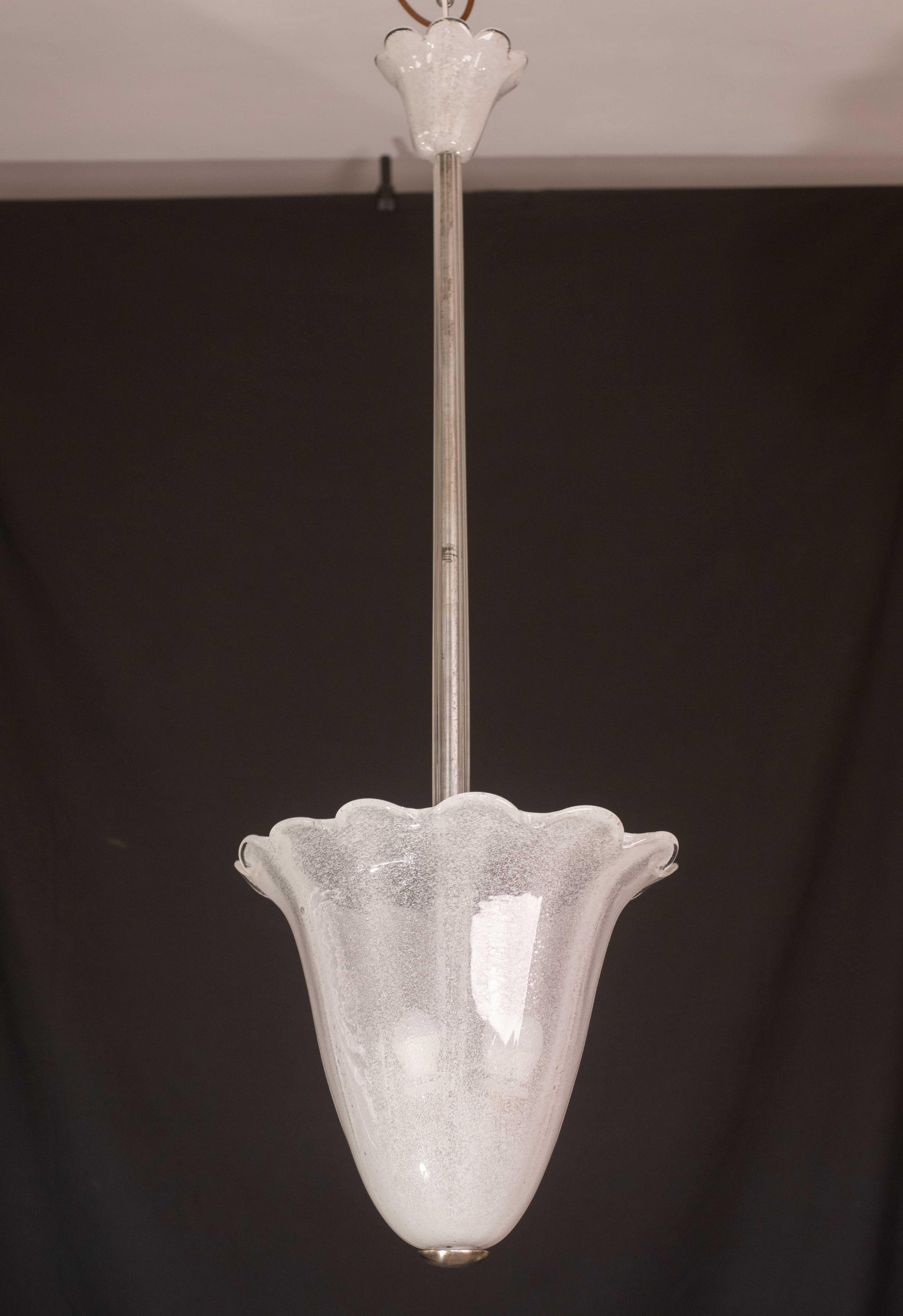 Lanterne en verre Murano Pulegoso du milieu du siècle par Seguso, années 1950 en vente 2