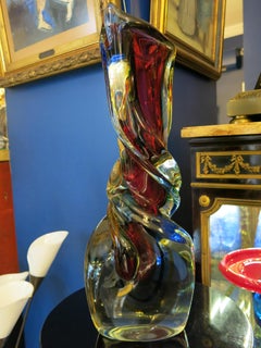 Vaso in vetro artistico di Murano Sommerso del 1960