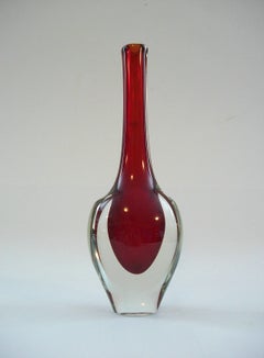 Jarrón de cristal de Murano Sommerso de mediados de siglo - Italia - Años 50 aproximadamente