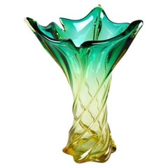 Mid-Century Murano Sommerso Glass Vase, Italy, circa 1960