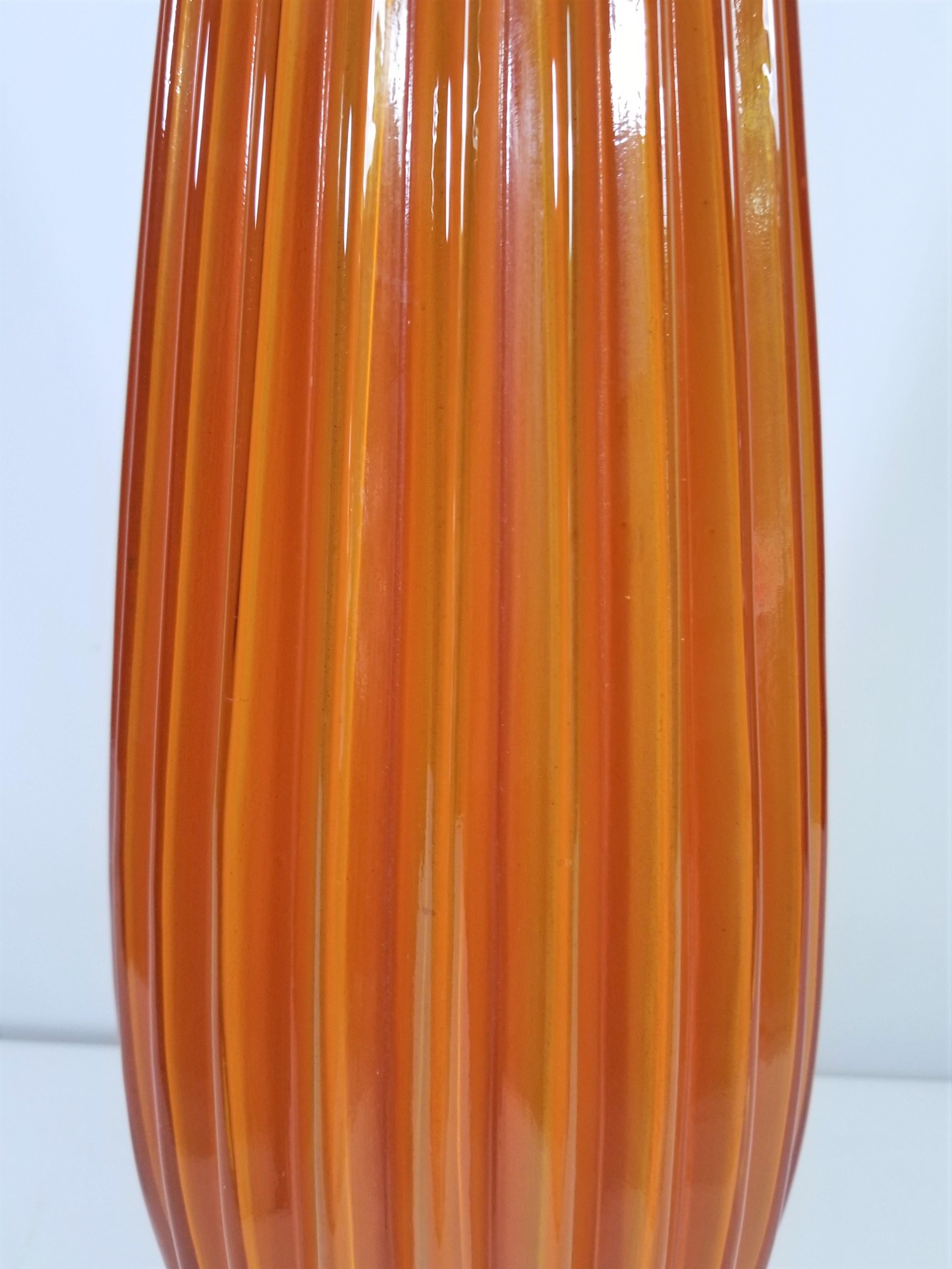 Italian Murano Tall Table Lamp, Italy Mid Century  For Sale 5