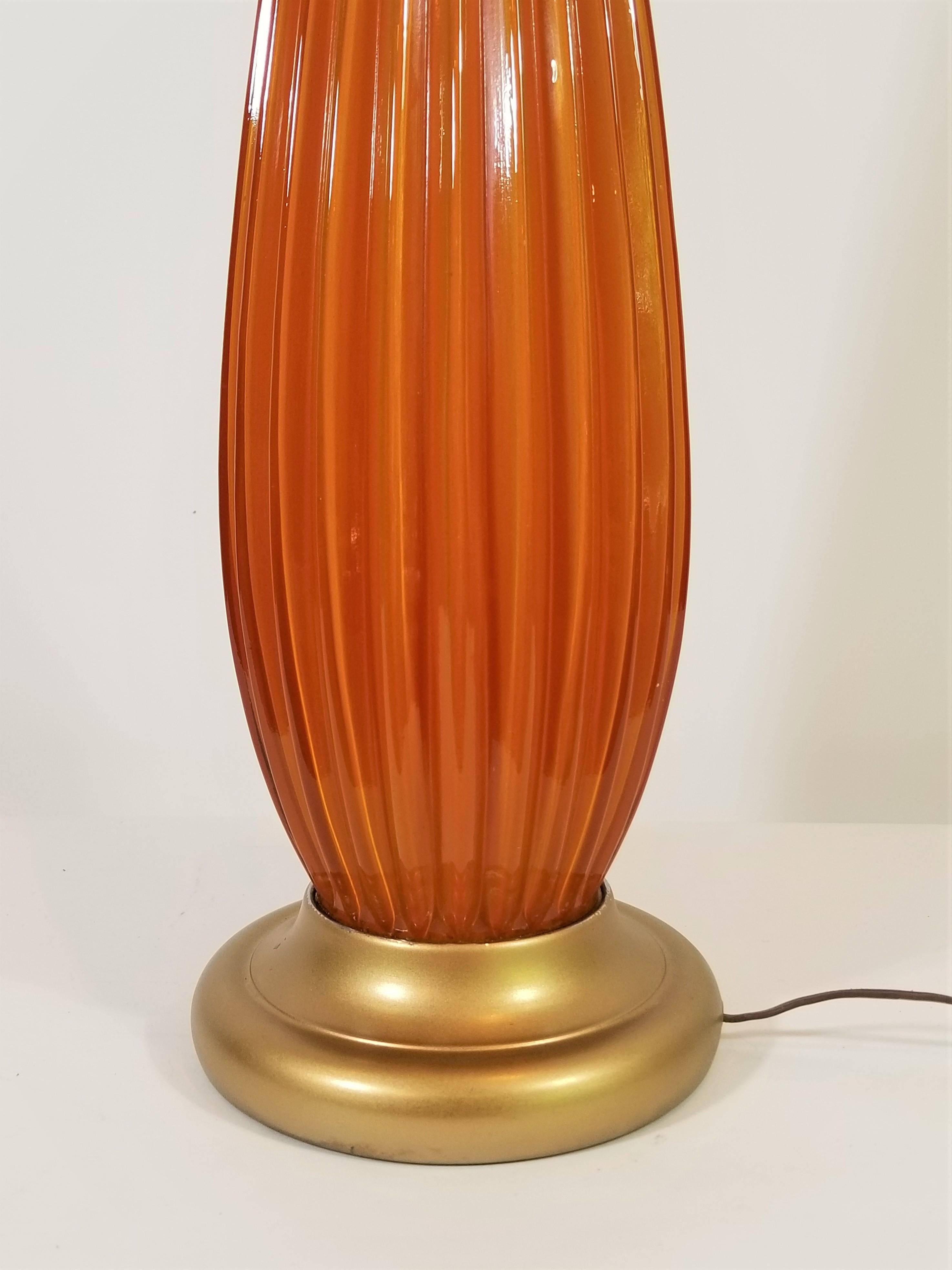 Italian Murano Tall Table Lamp, Italy Mid Century  For Sale 7