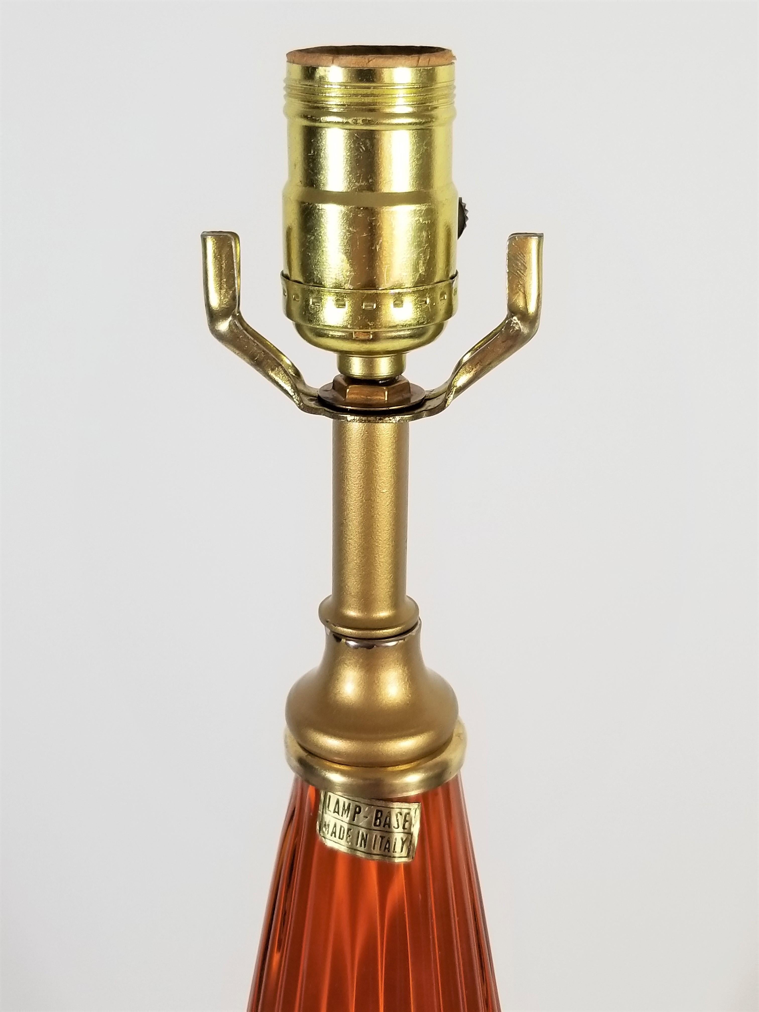 Lampada da tavolo alta di Murano, Italia Metà secolo 1