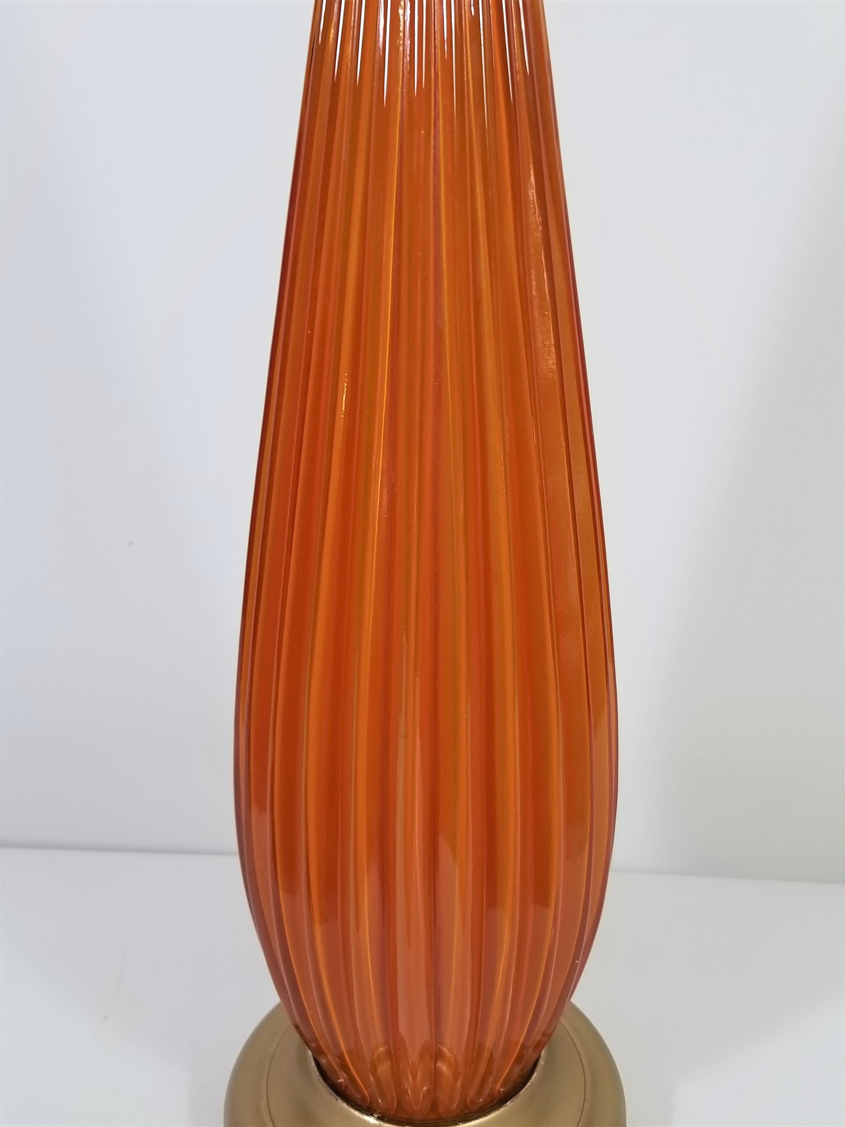 Italian Murano Tall Table Lamp, Italy Mid Century  For Sale 4
