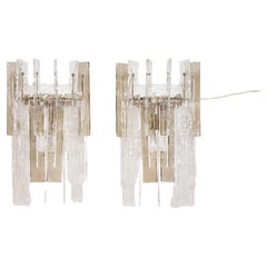 Mid-century Murano wall sconces by Carlo Nanson for  Mazzega