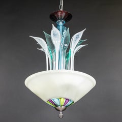 Mid-Century Murano with Tricolor Underside Roundel in the Manner of Barovier