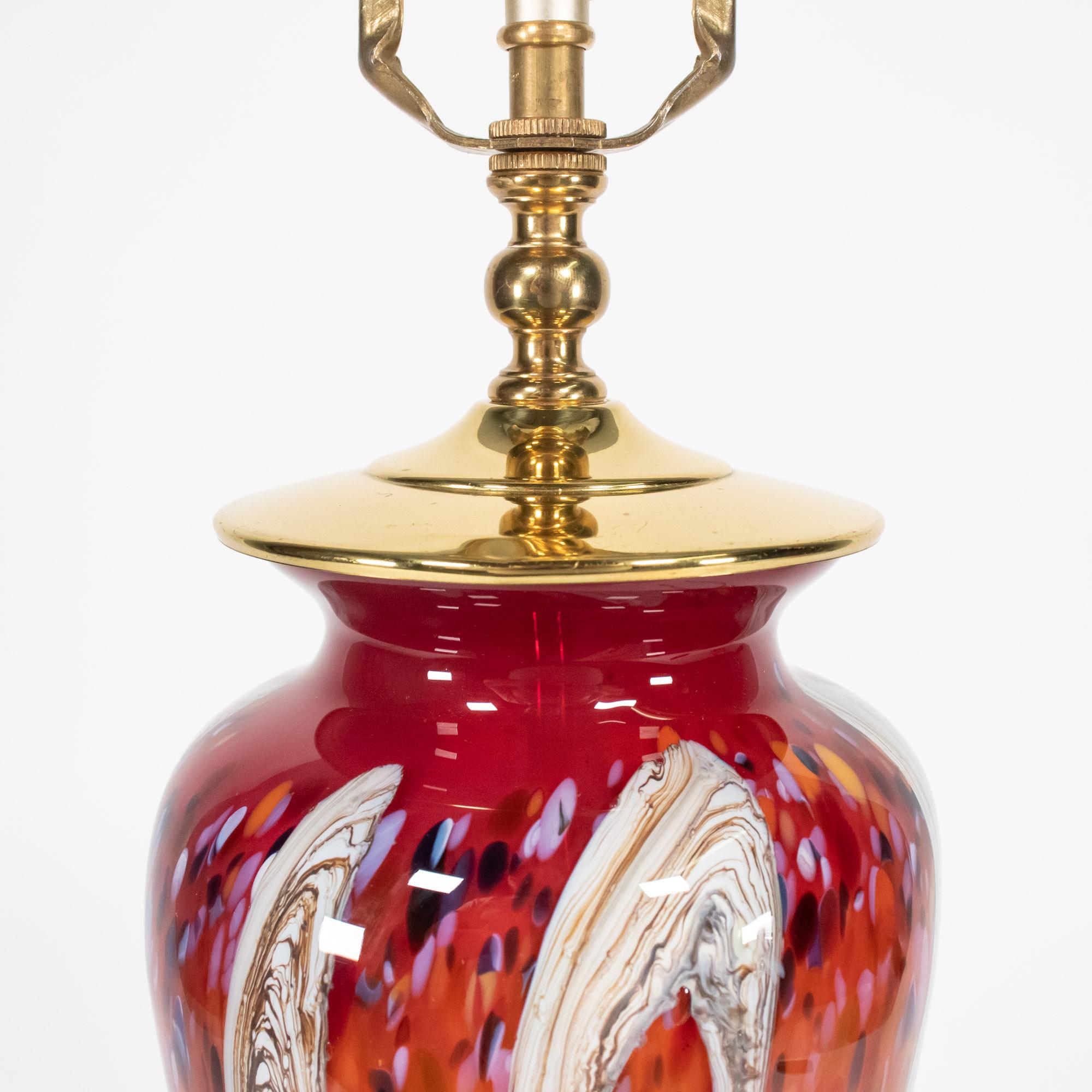 italien Lampe de table Murano du milieu du siècle dernier en vente
