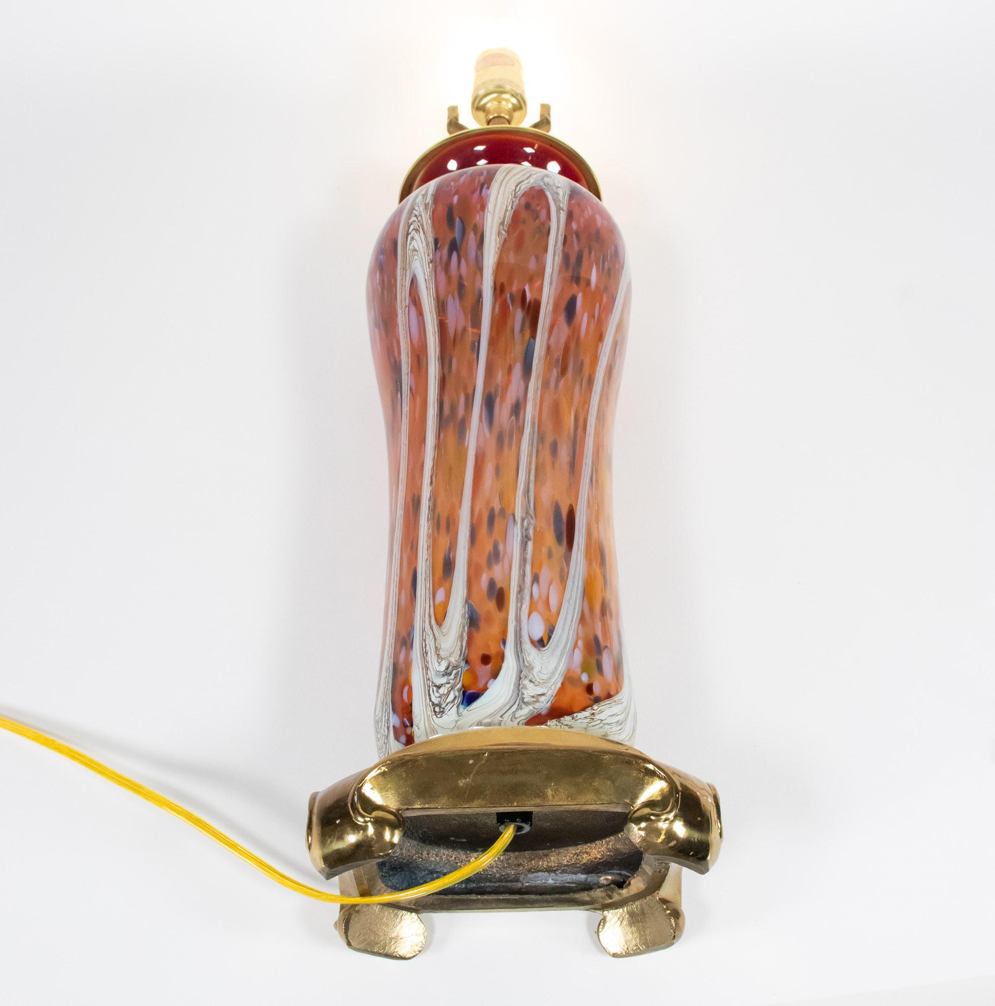 Lampe de table Murano du milieu du siècle dernier en vente 1