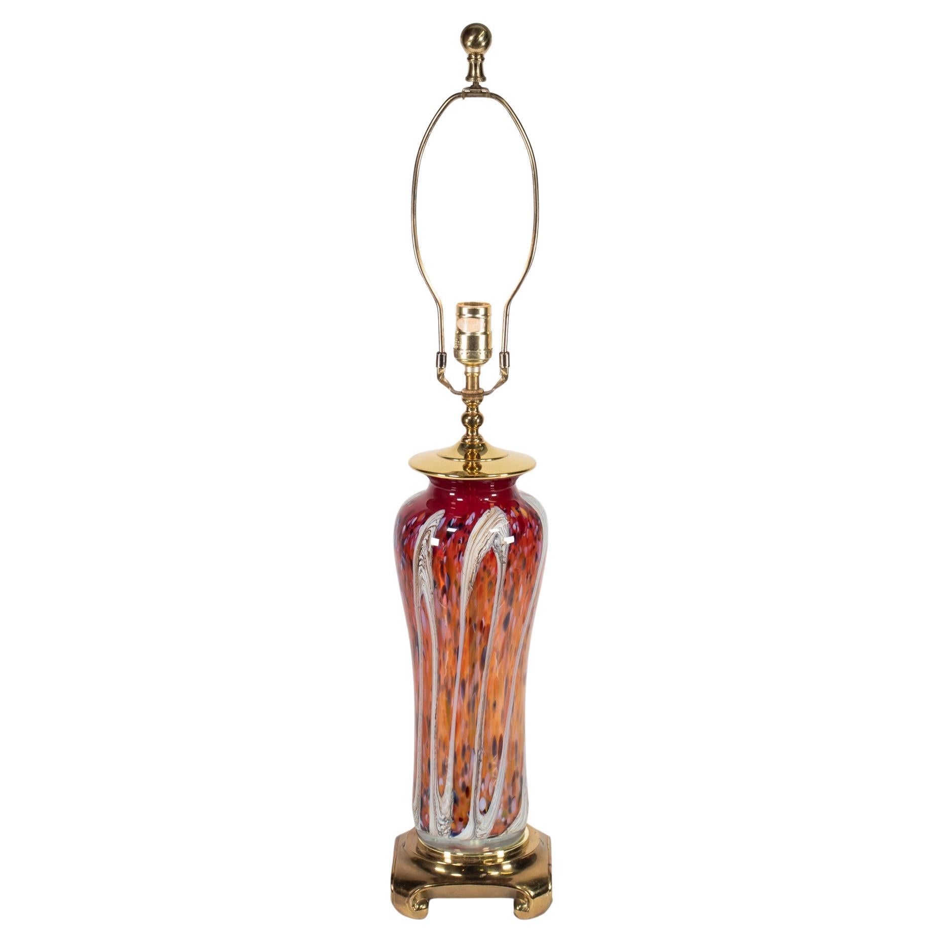 Mid Century Murrine Murano Table Lamp