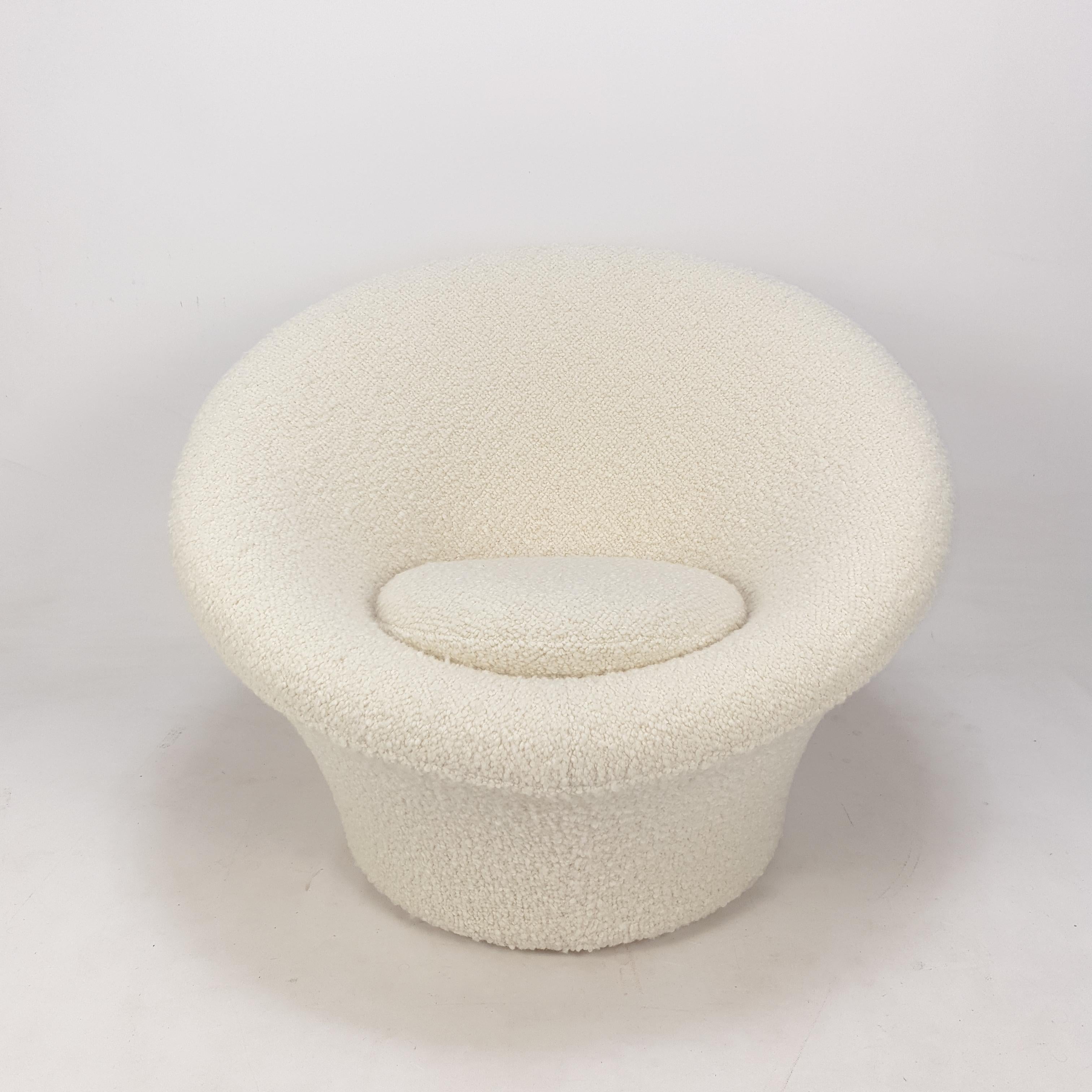 Woven Mid Century Mushroom Armchair and Ottoman by Pierre Paulin for Artifort, 1960s