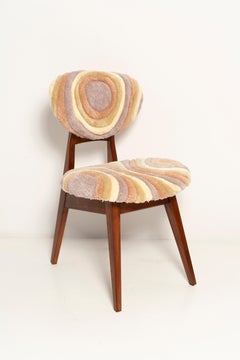 Mid Century Mushroom Chair, Hand Tufting Beige Wool, Europe, 1960s