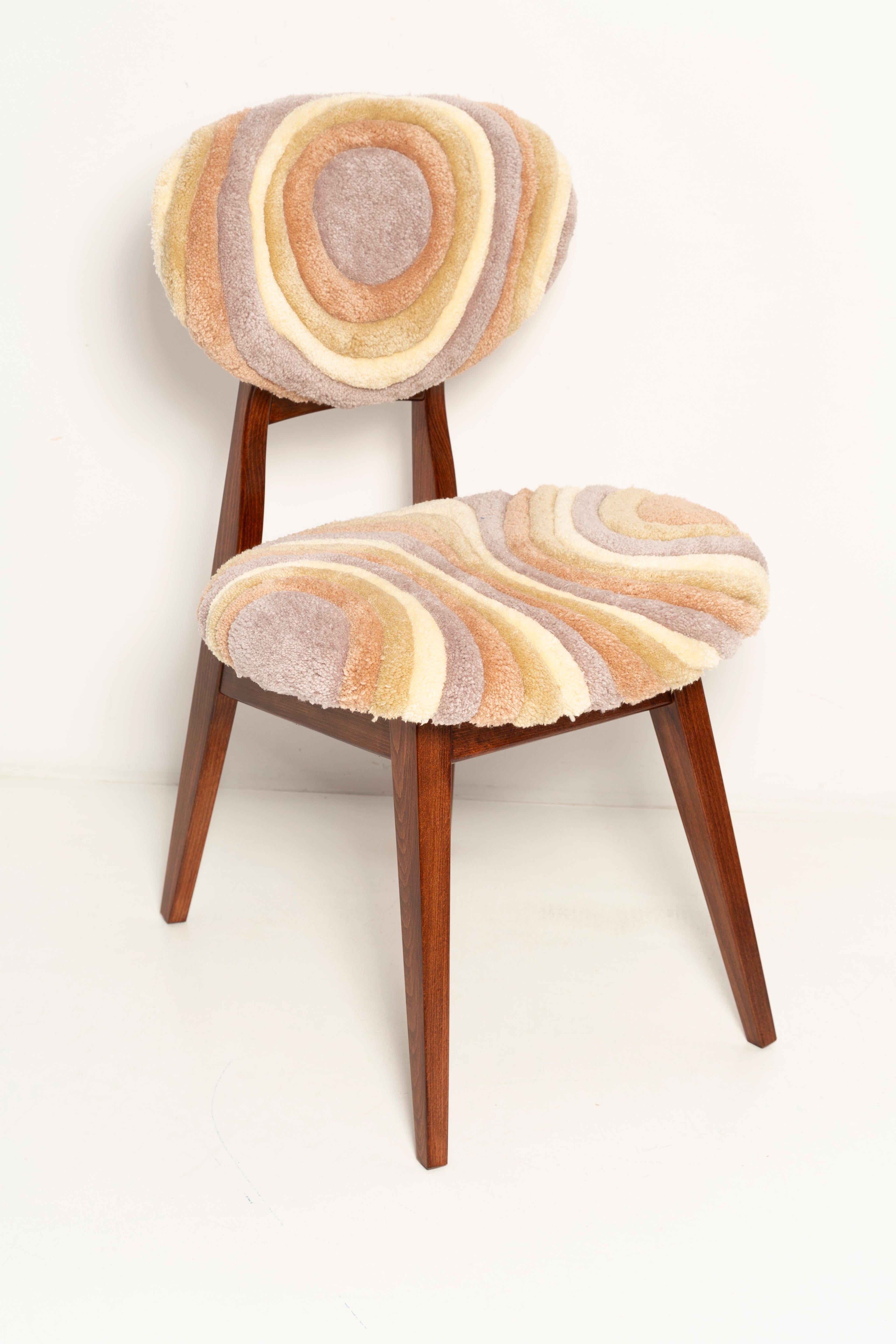 Mid-Century Modern Mid Century Mushroom Chair, Hand Tufting Beige Wool, Europe, 1960s For Sale