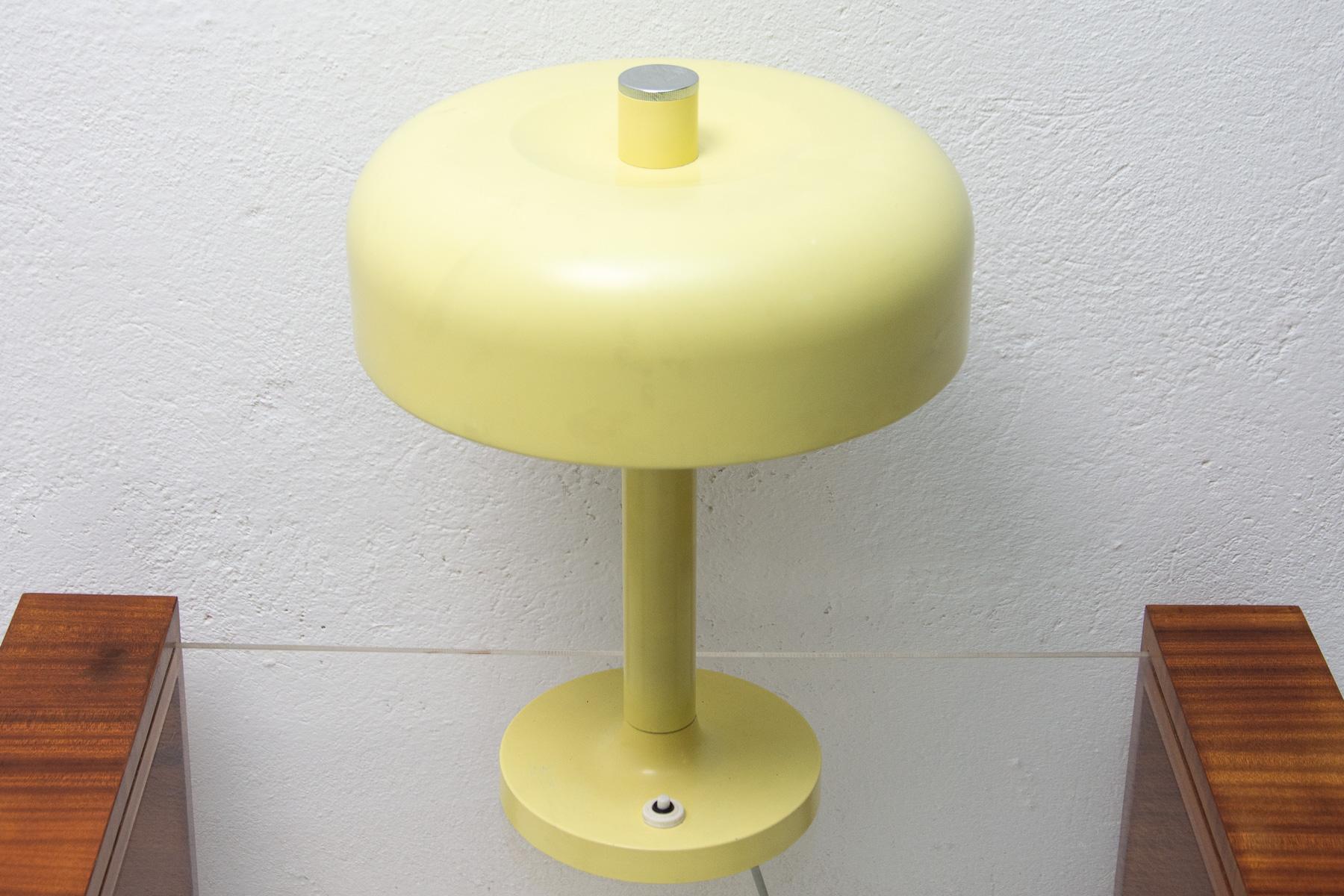 Sheet Metal Mid Century Mushroom Desk Lamp, 1960´s, Czechoslovakia